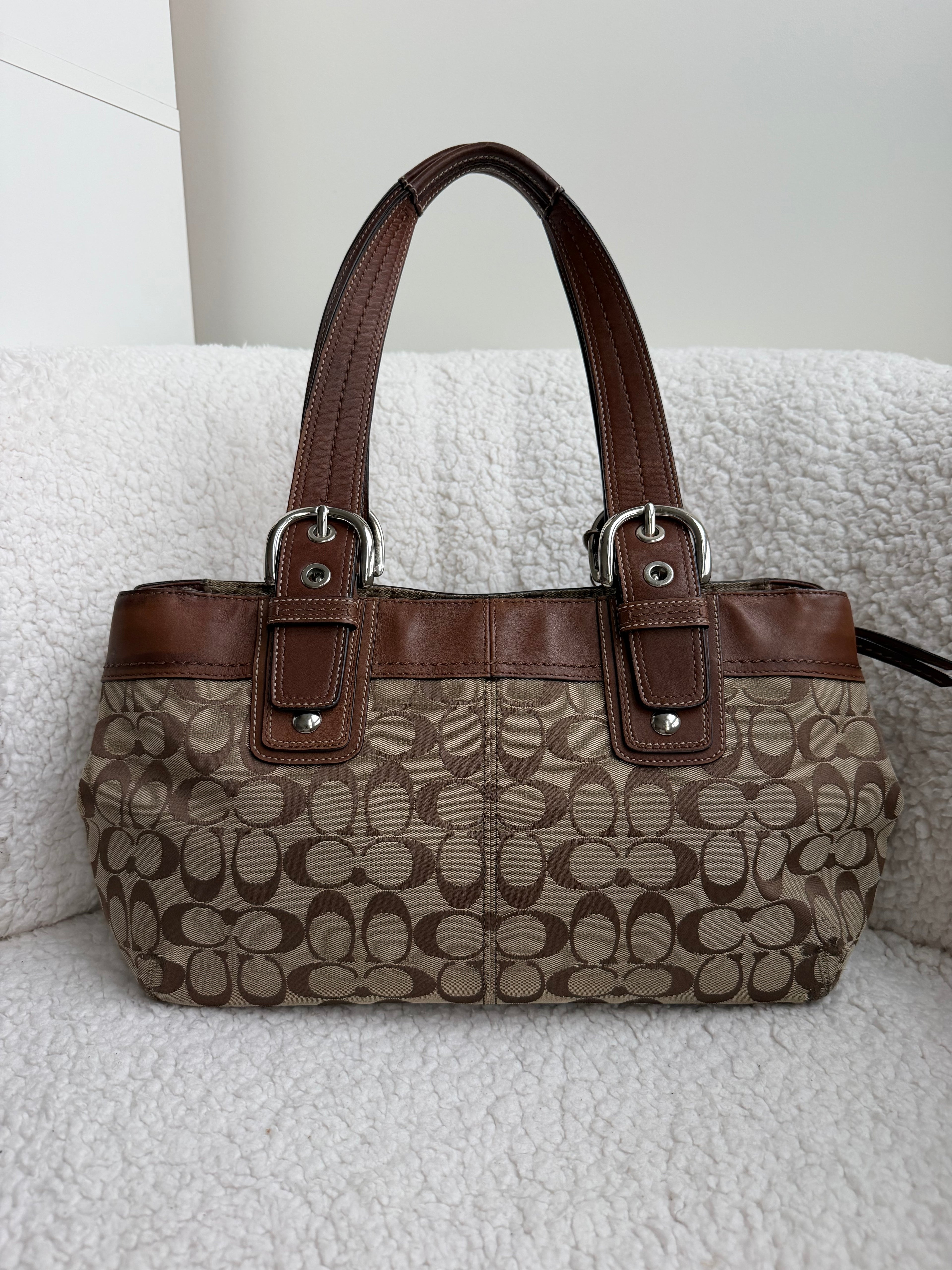 Coach Brown Signature Shoulder Bag