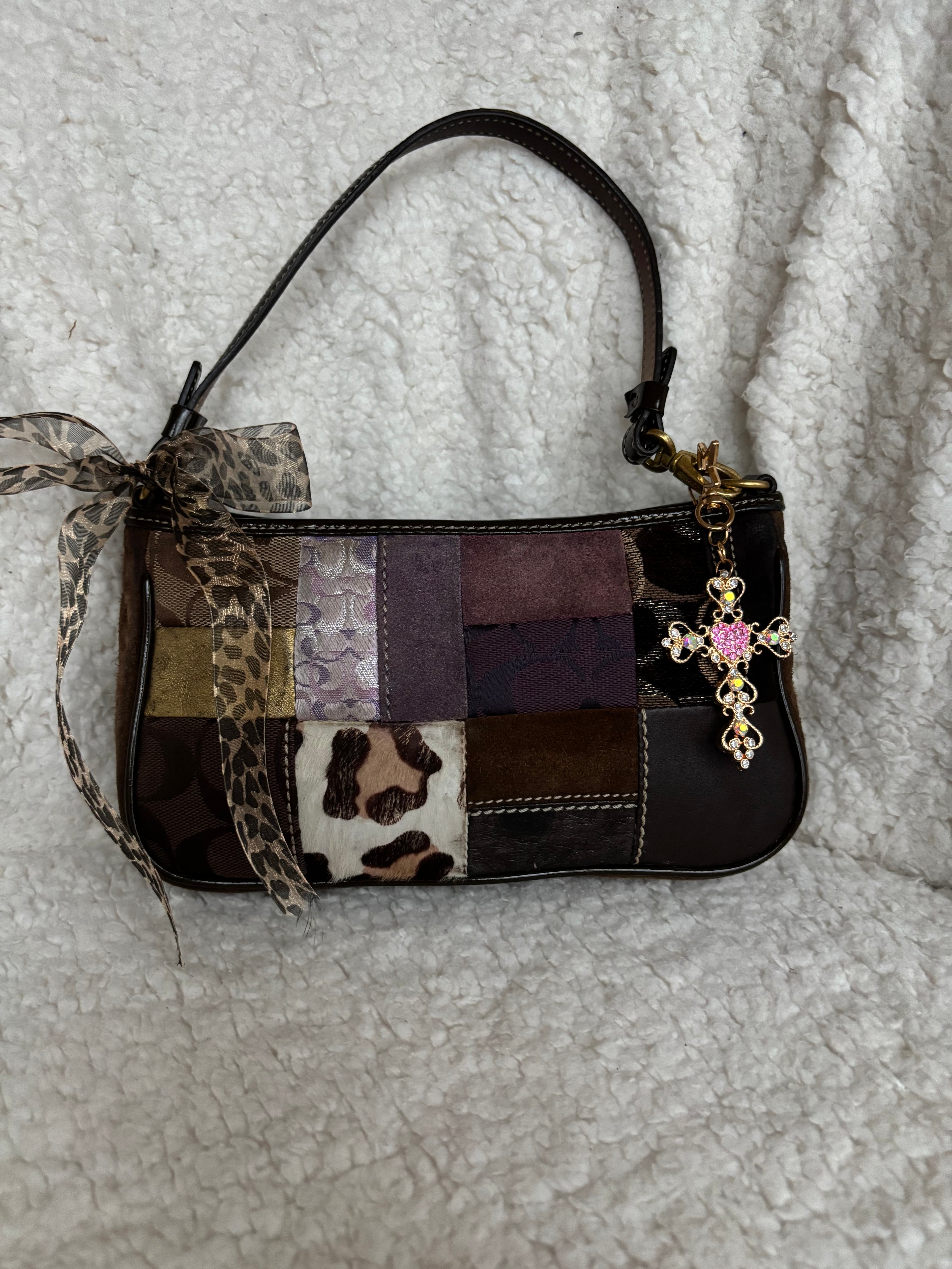 Coach Demi Bag Leopard Patchwork