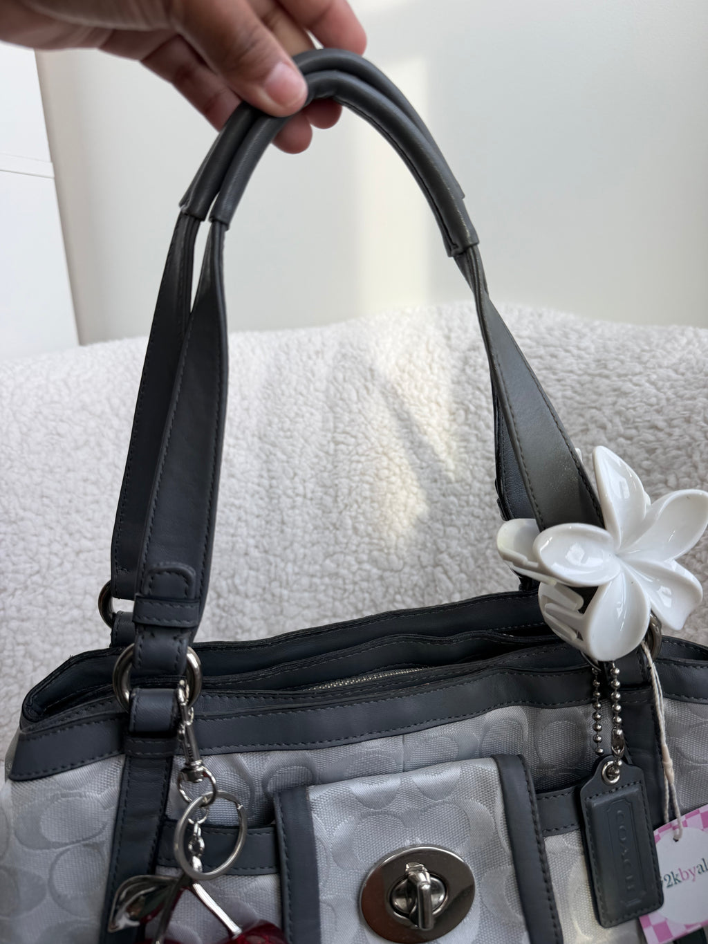 Coach Cricket Gray Shoulder Bag