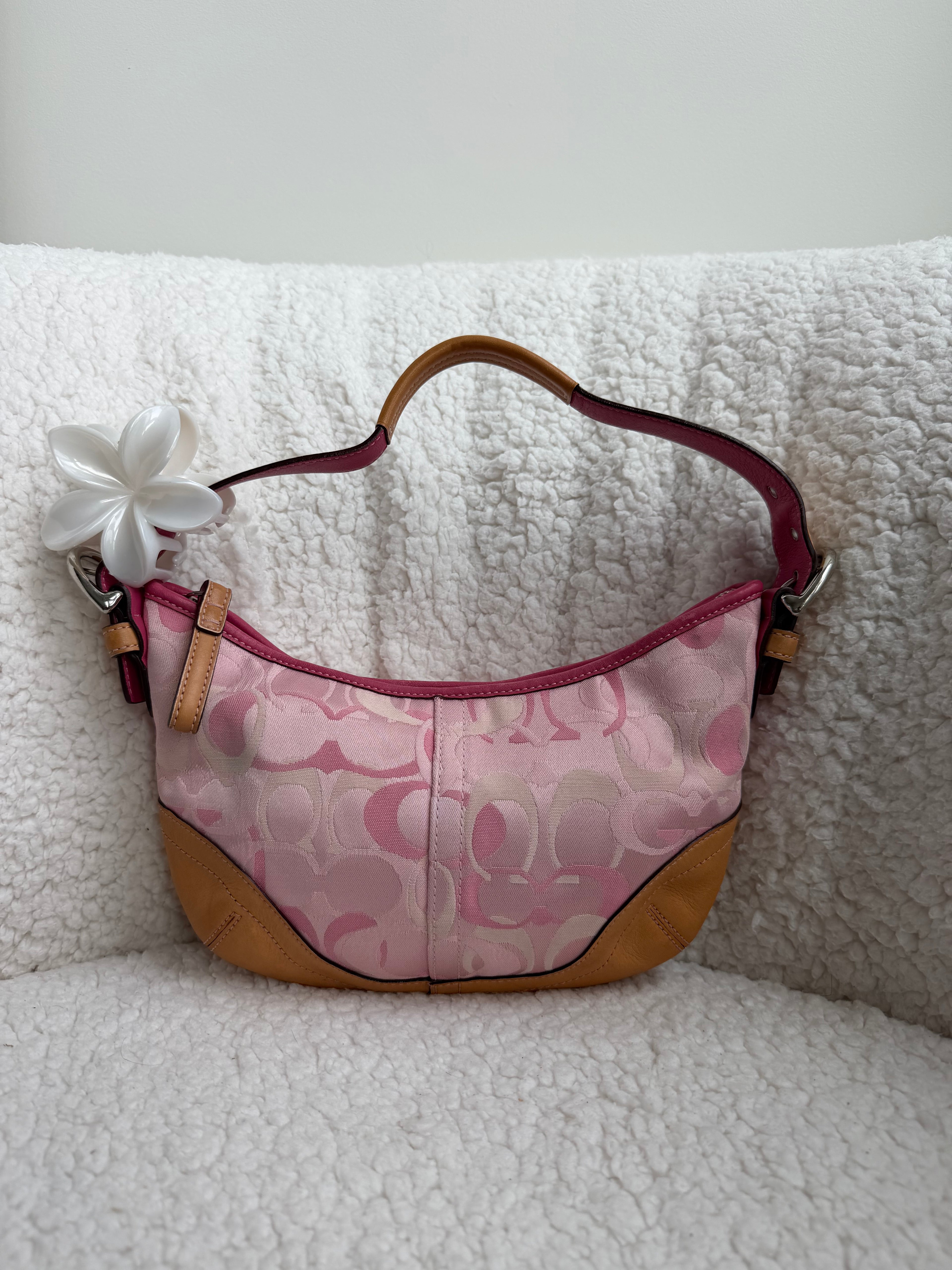 Coach Pink Optic Mini Hobo