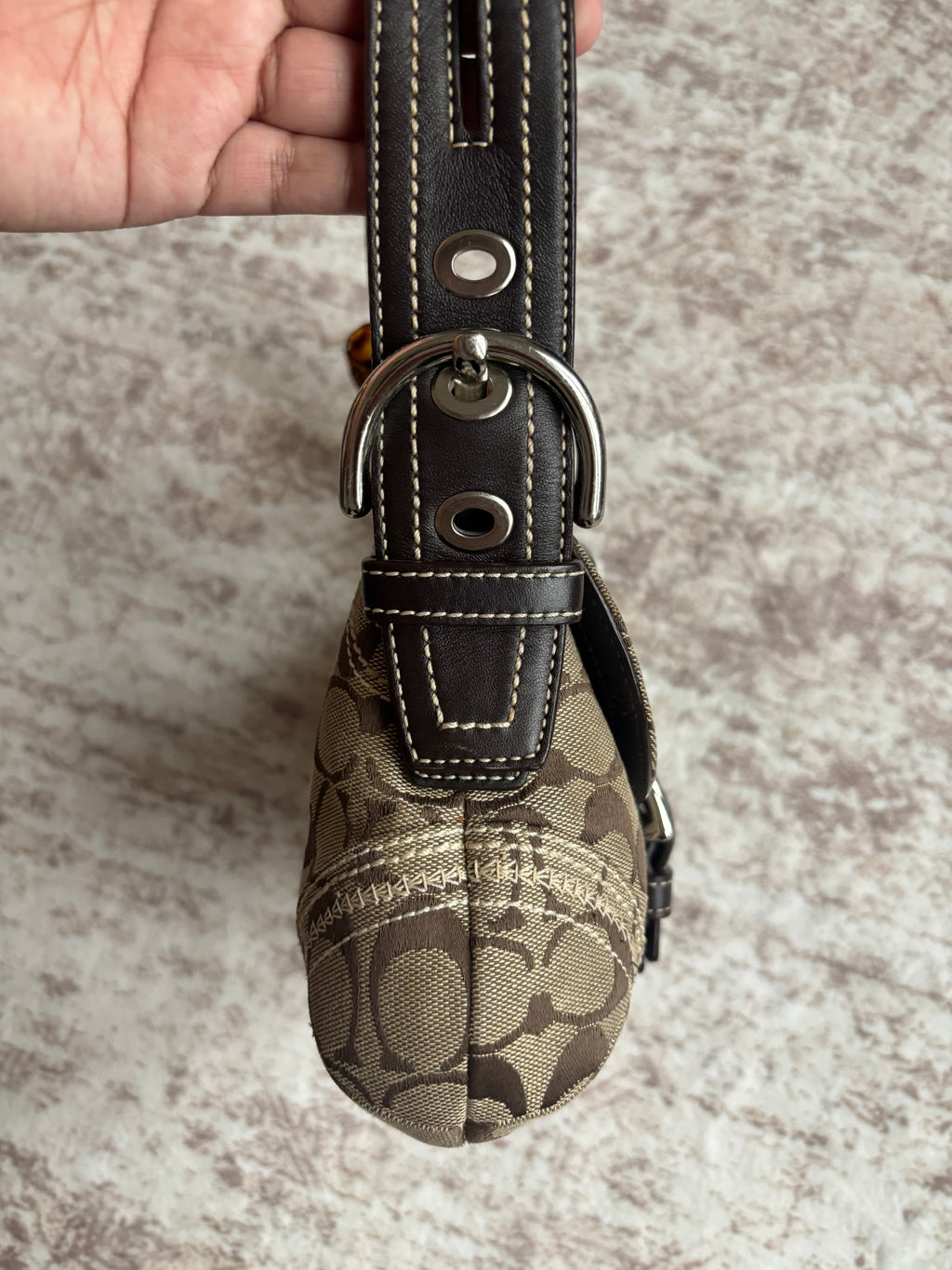 Y2K Coach Mini Soho Brown Signature