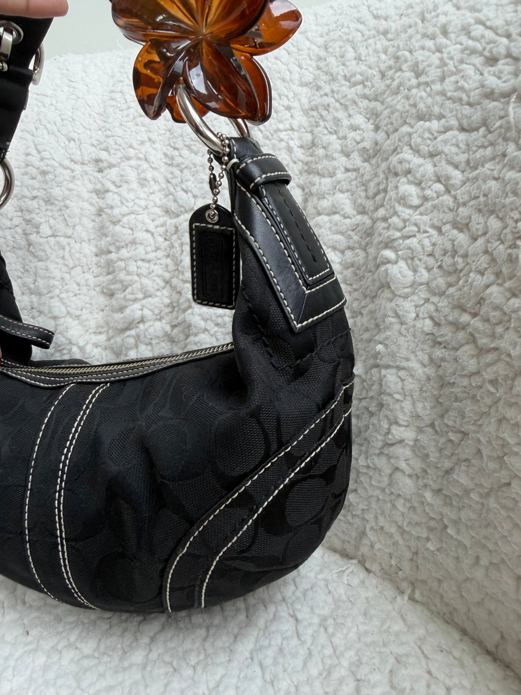 Coach Signature Black Mini Hobo