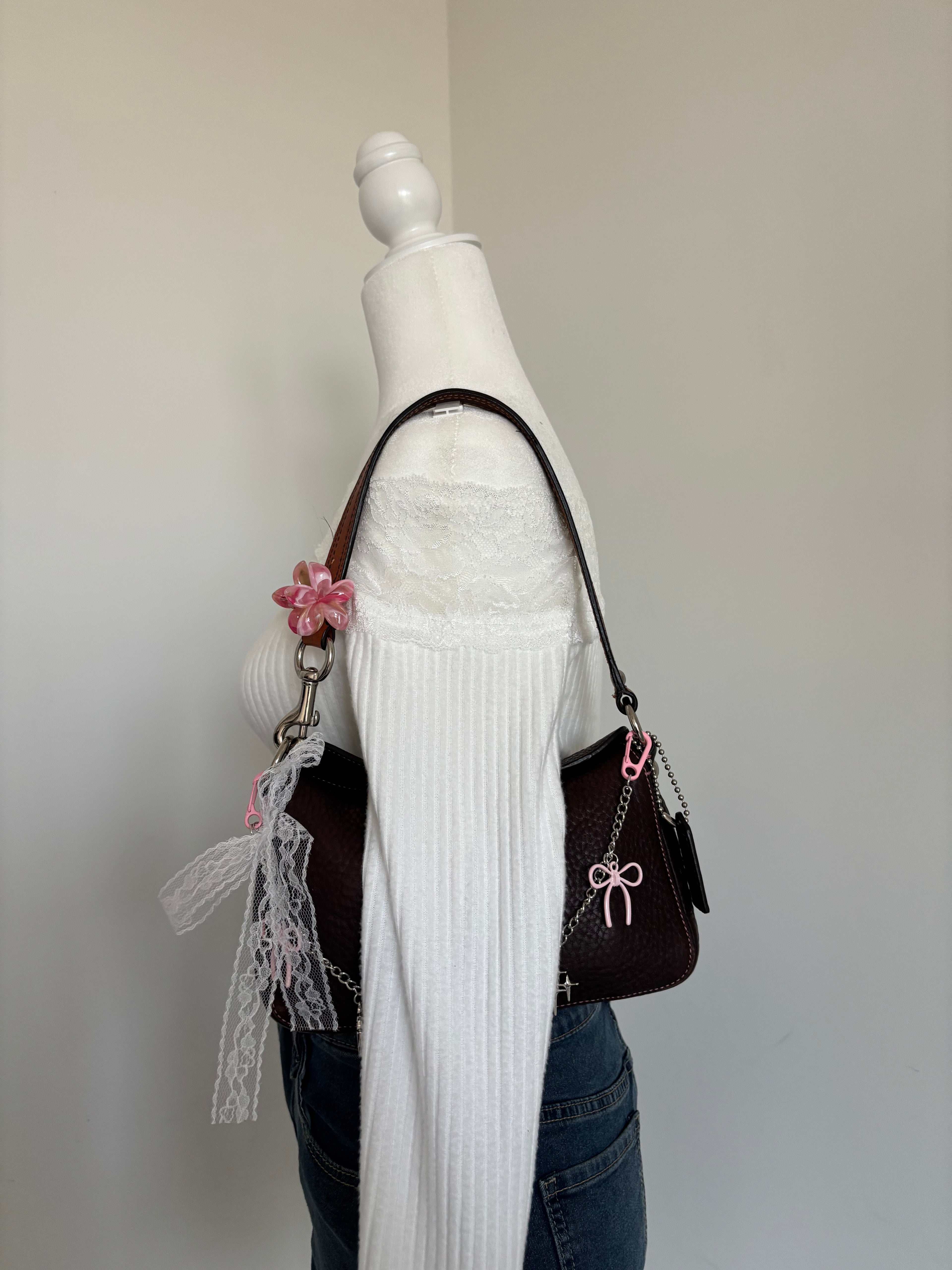 Coach Brown Mini Turnlock Bag