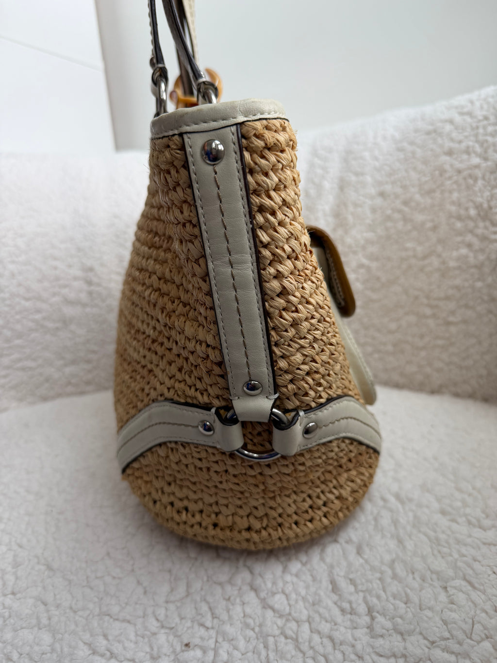 Coach Woven Tote Shoulder Bag