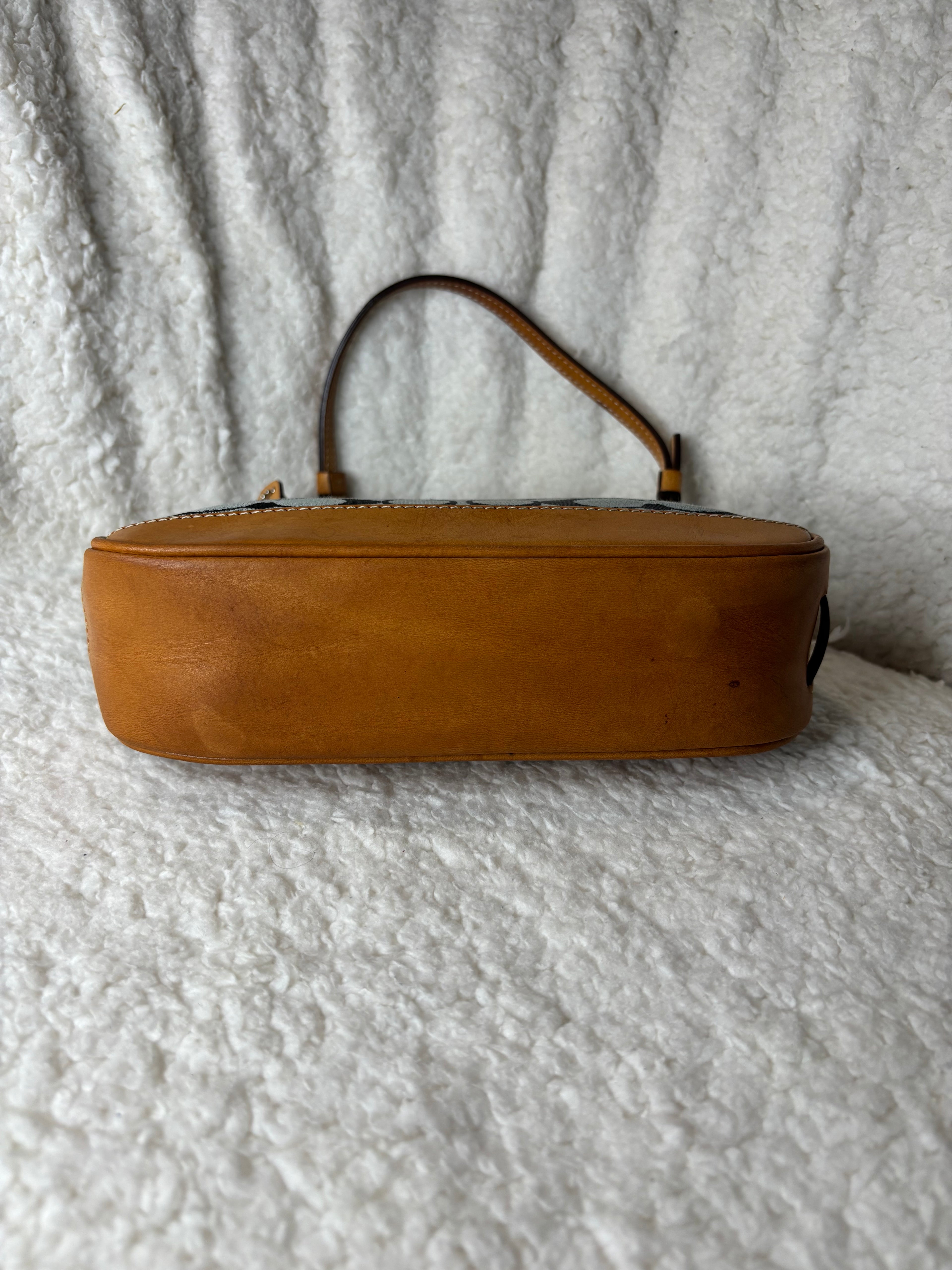 Coach Demi Bag Blue Denim Signature