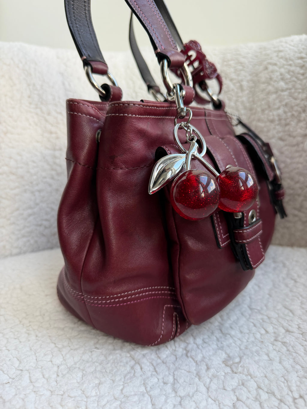Coach 2 Pocket Small Soho Tote Red
