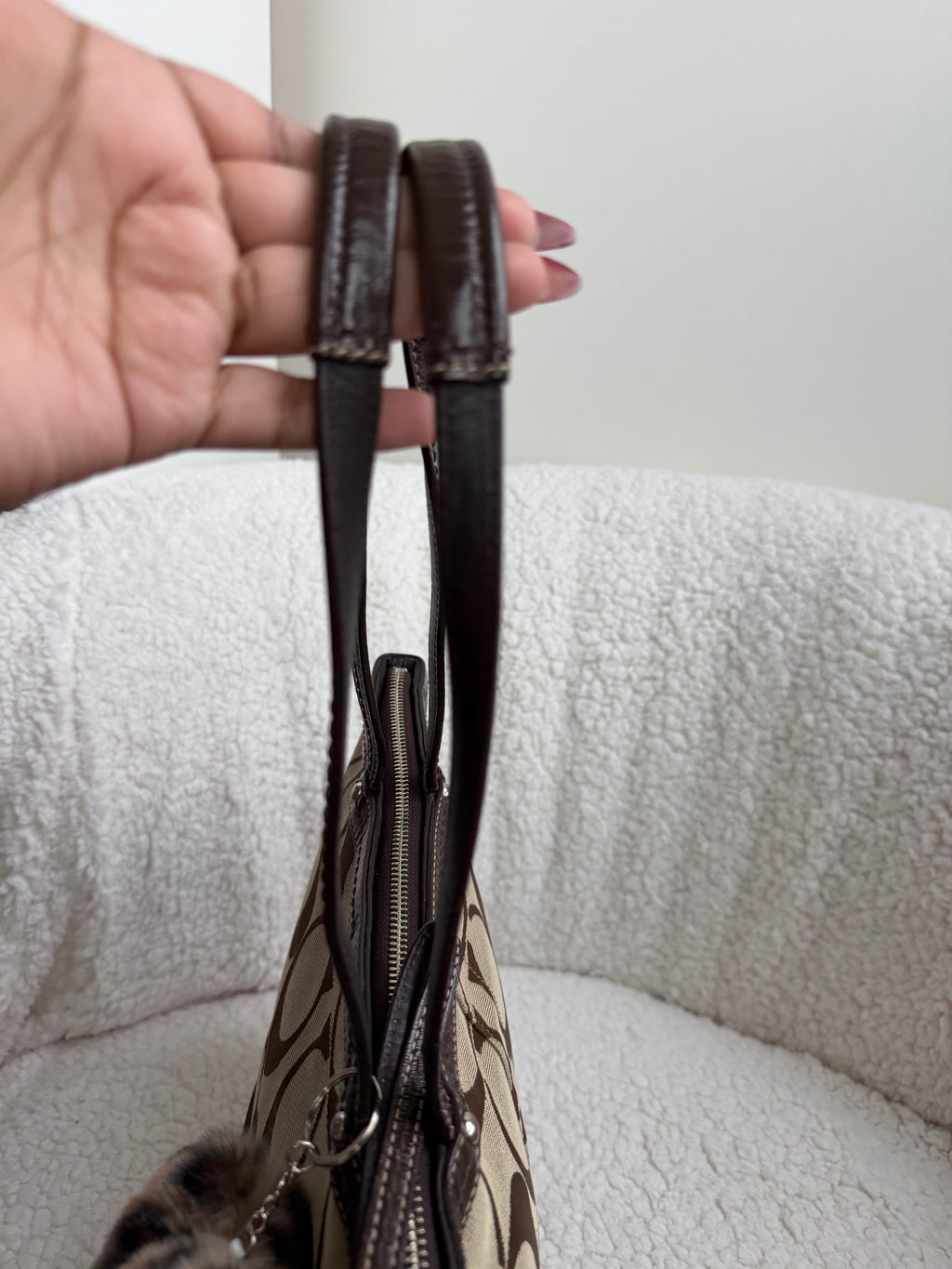 Coach Brown Striped Tote Bag