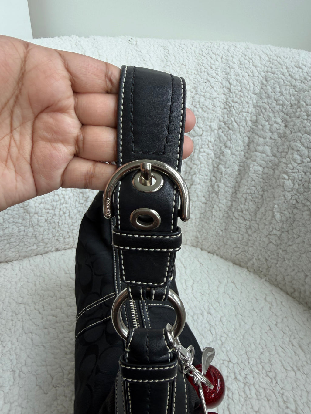 Coach Signature Black Mini Hobo