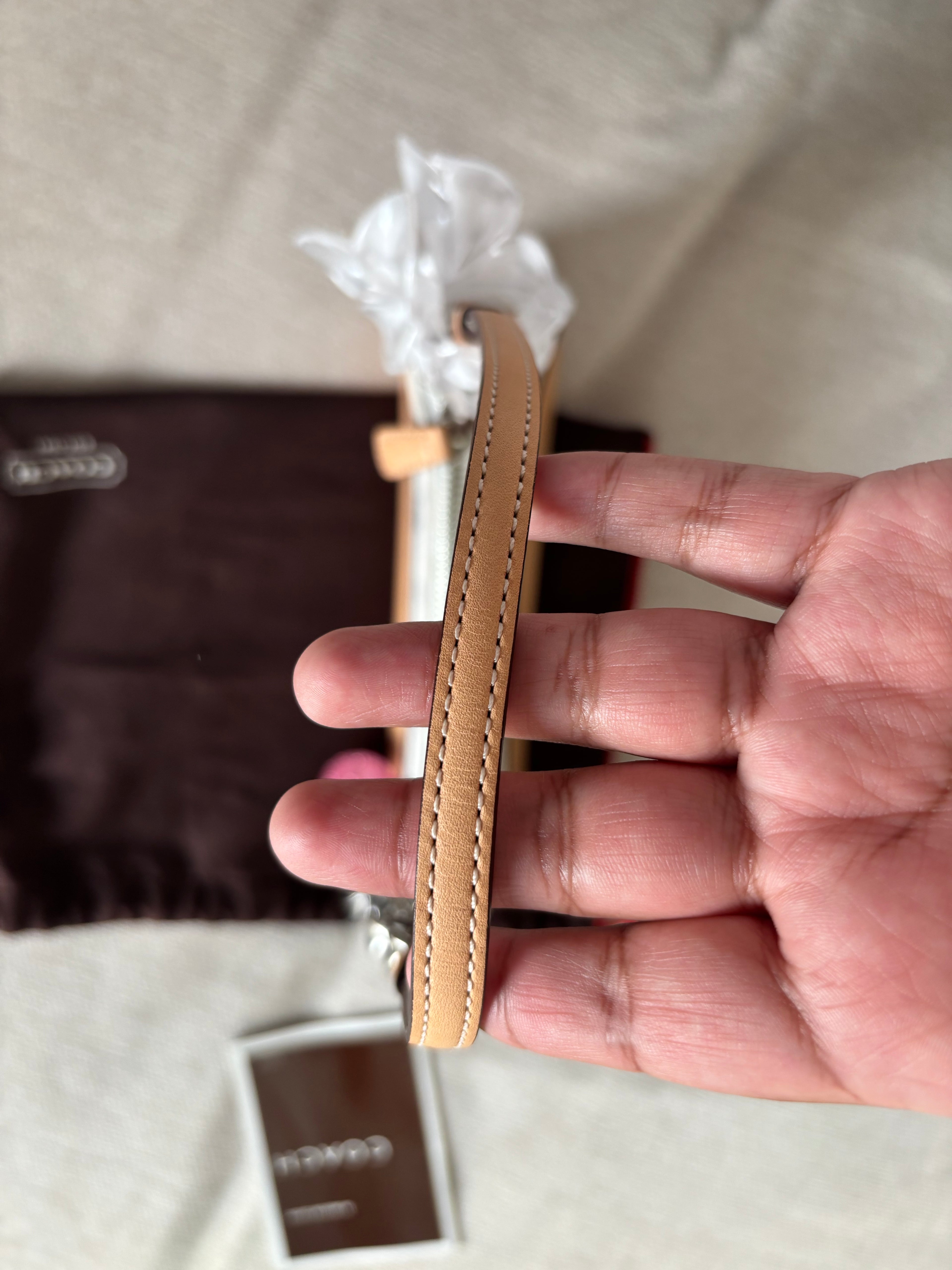 Coach Demi Bag White Signature Jacquard