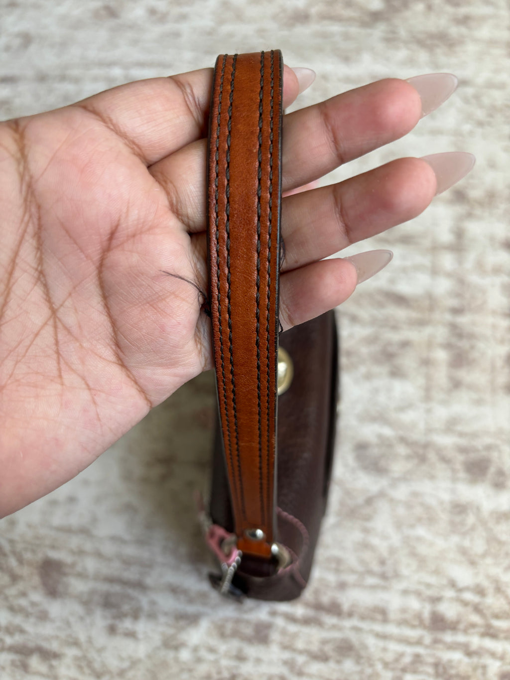 Coach Brown Mini Turnlock Bag