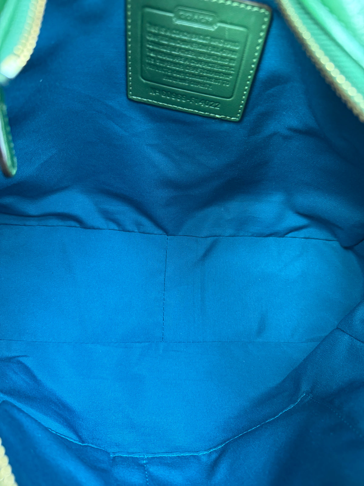 Coach Green Patent Leather Tote