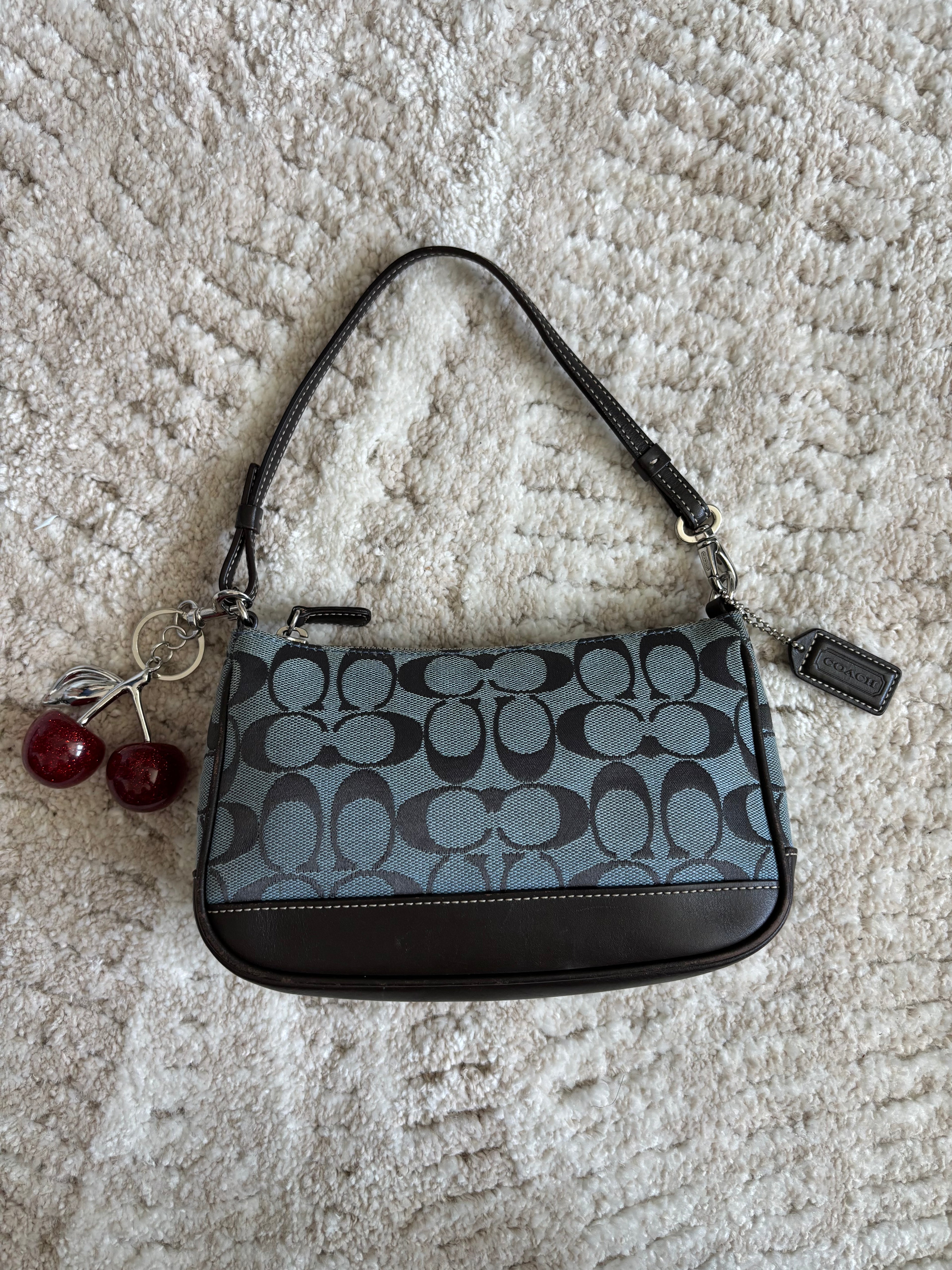 Coach Demi Bag Blue Denim Signature