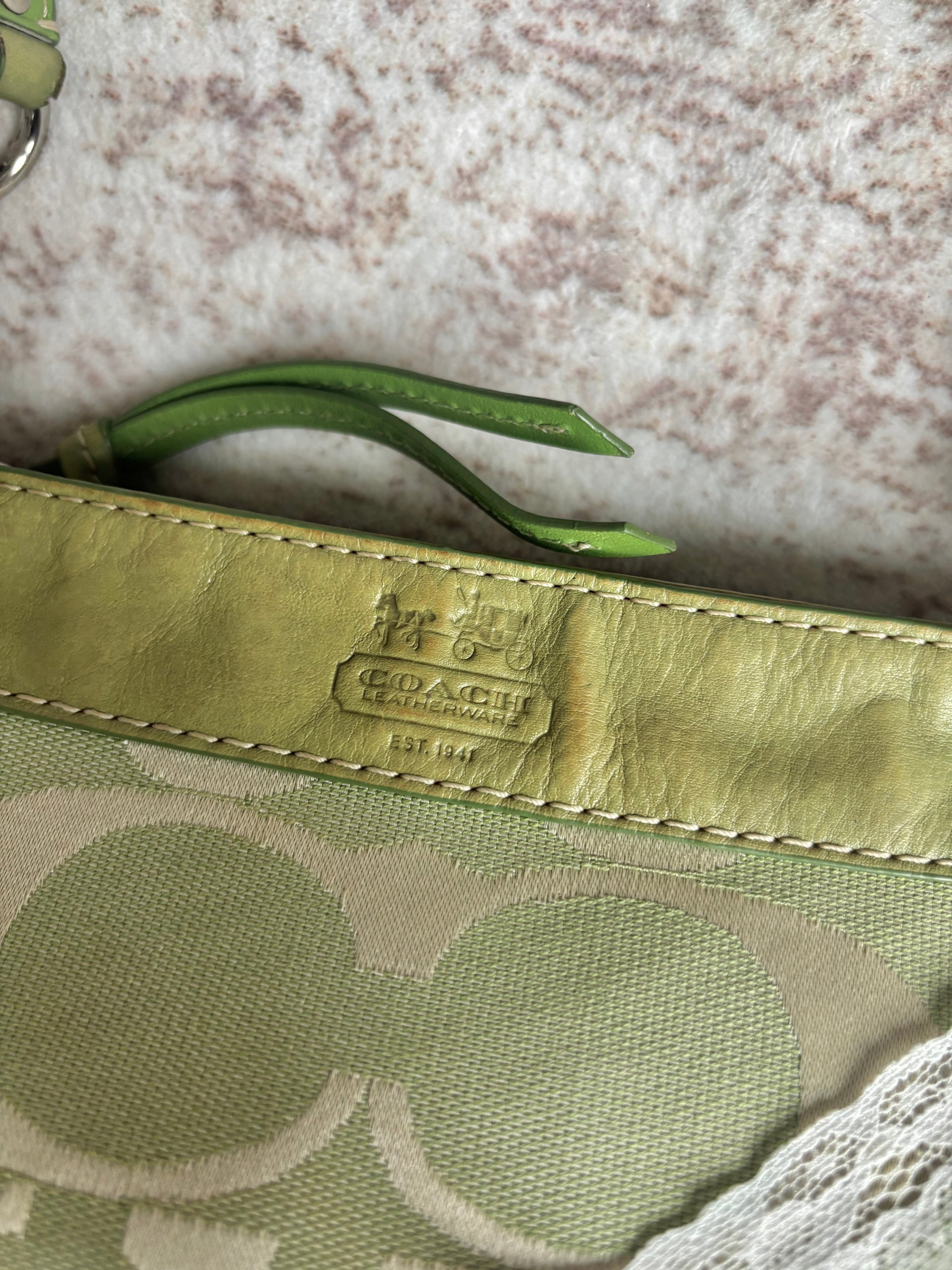 Y2K Coach Green Mini Zoe