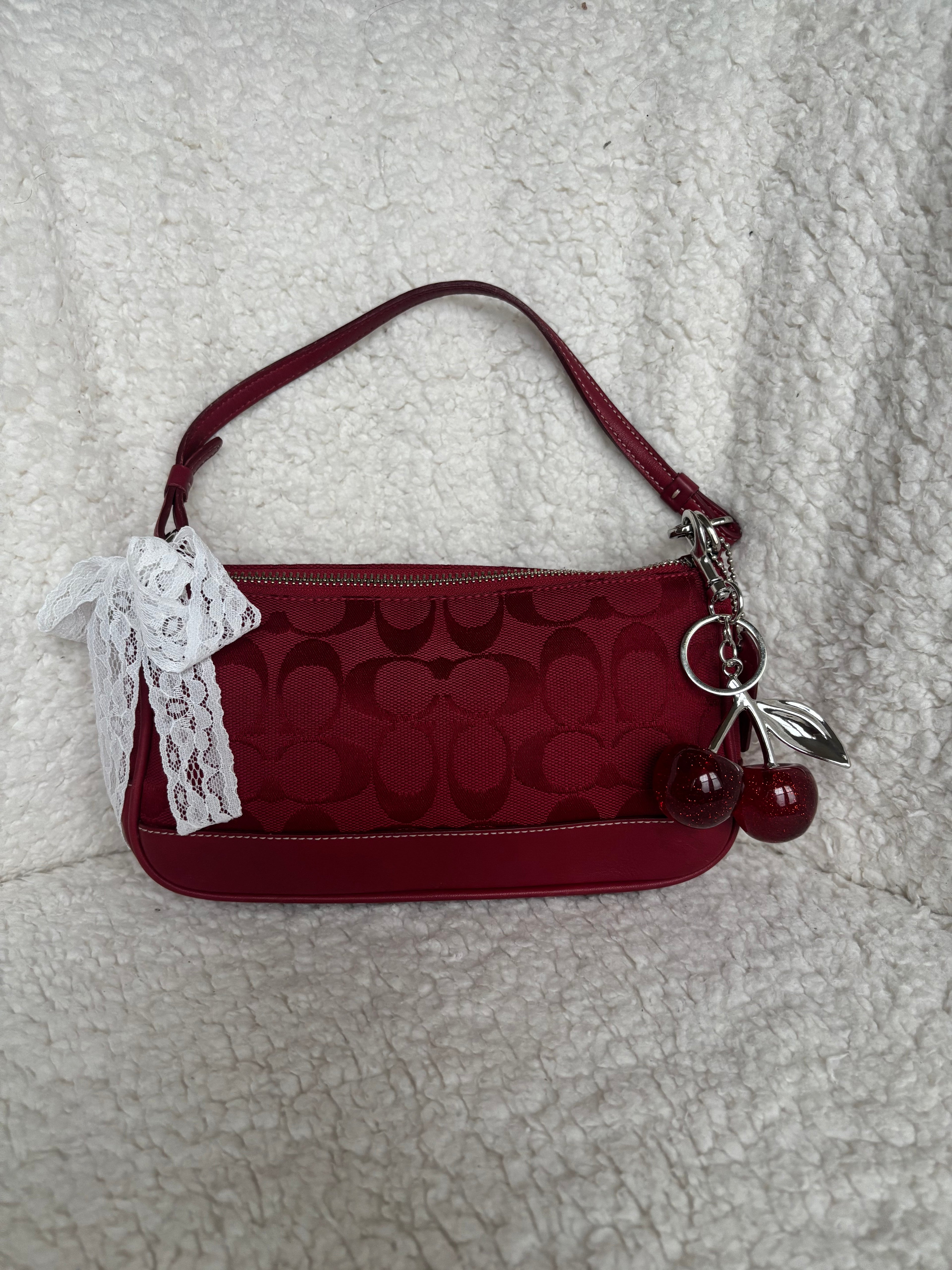 Y2K Coach Demi Bag Red Signature