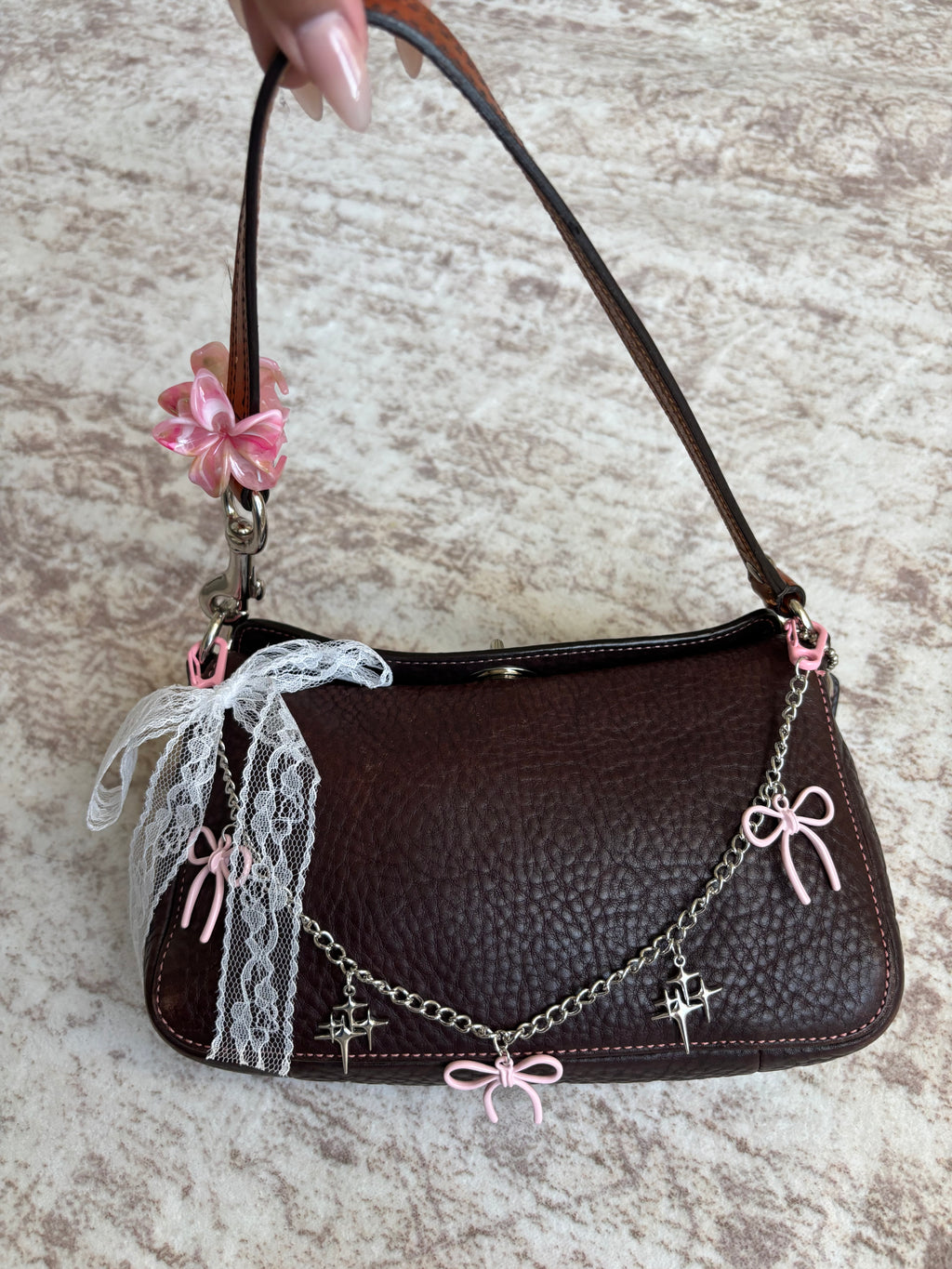 Coach Brown Mini Turnlock Bag