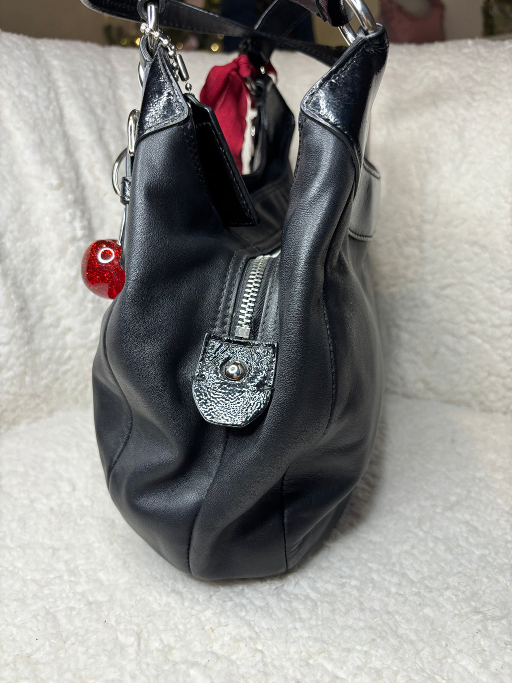 Y2K Coach Black Leather Shoulder Bag