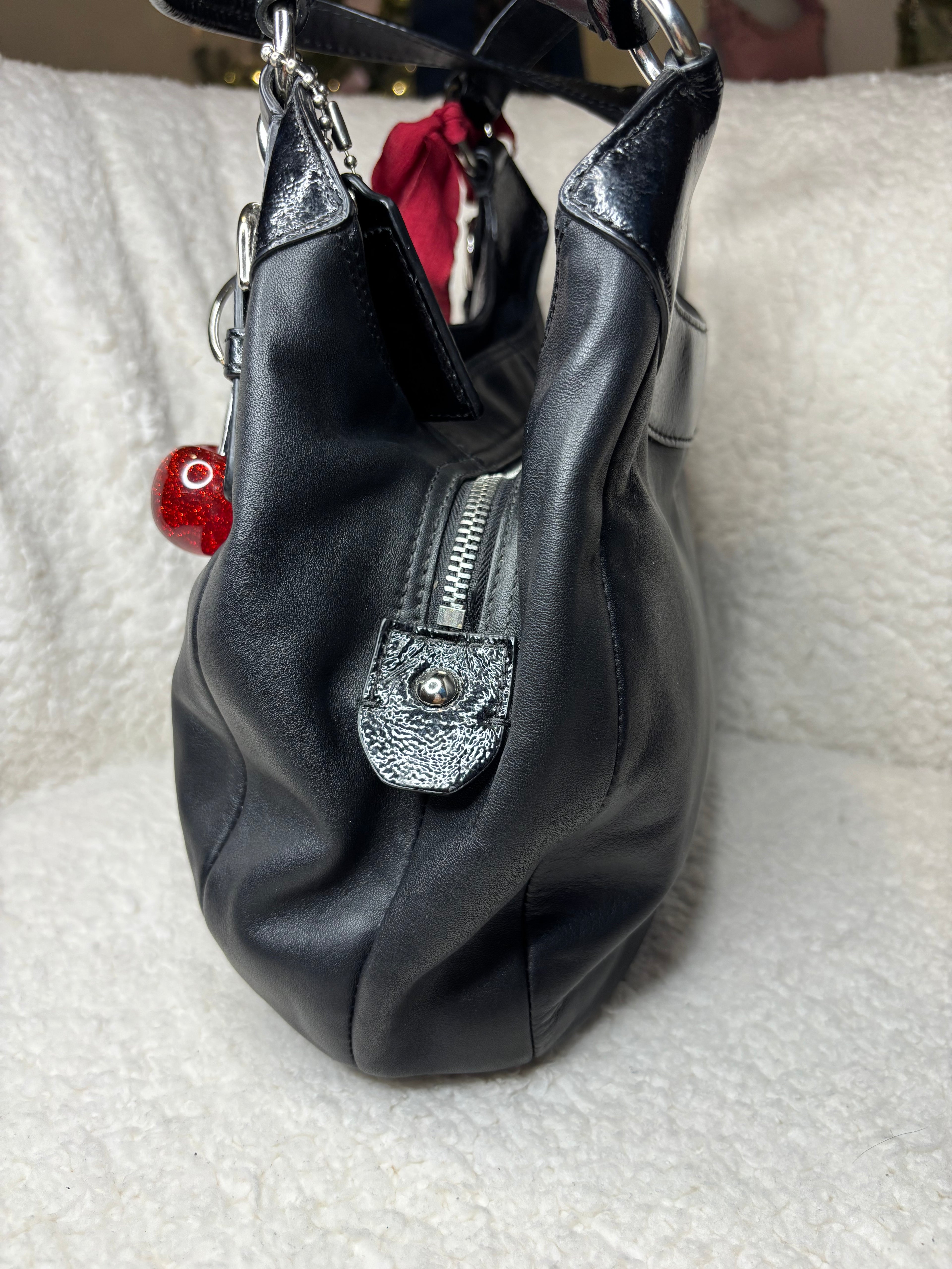 Coach Black Leather Shoulder Bag