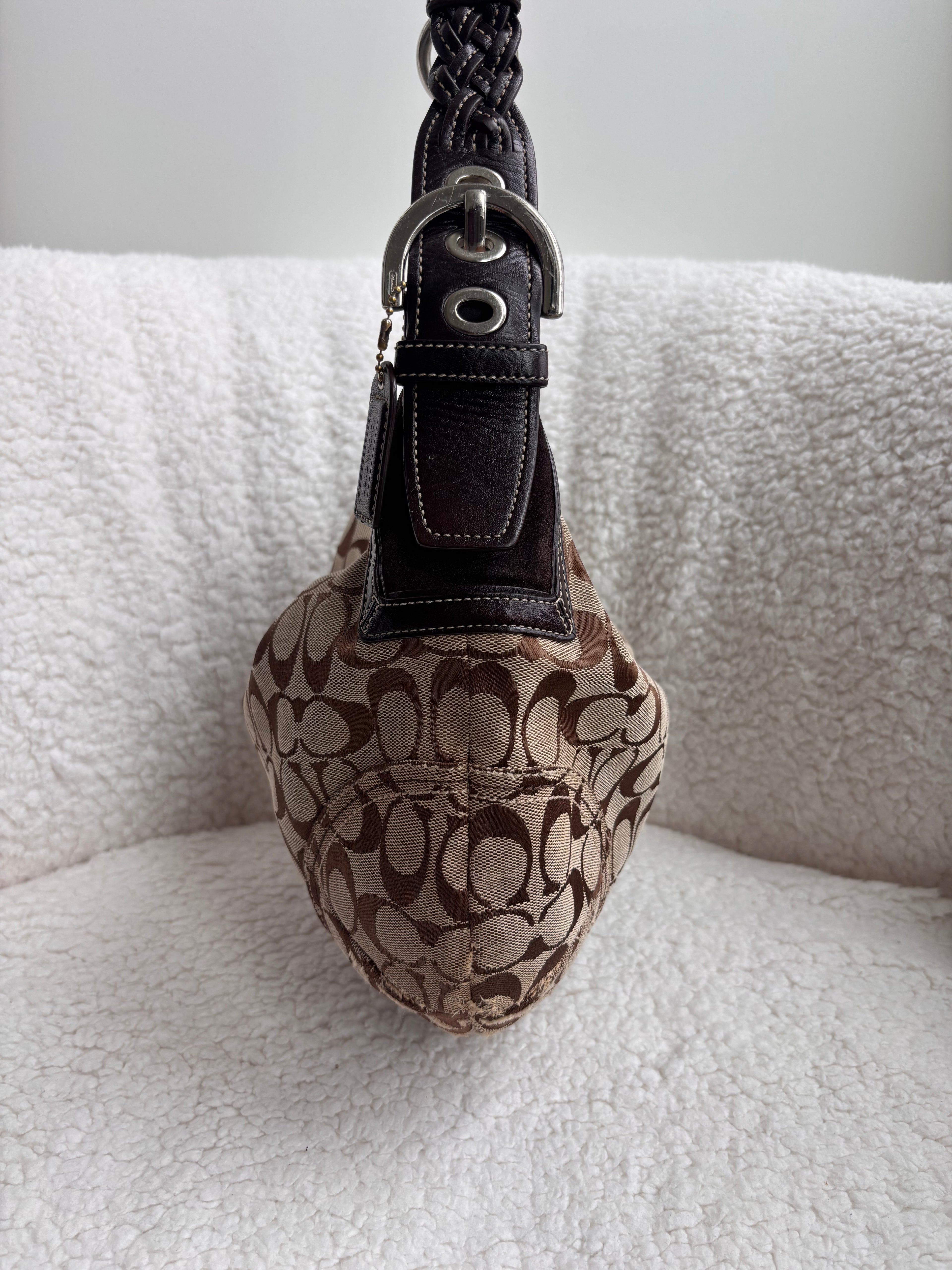 Coach Brown Signature Hobo Large