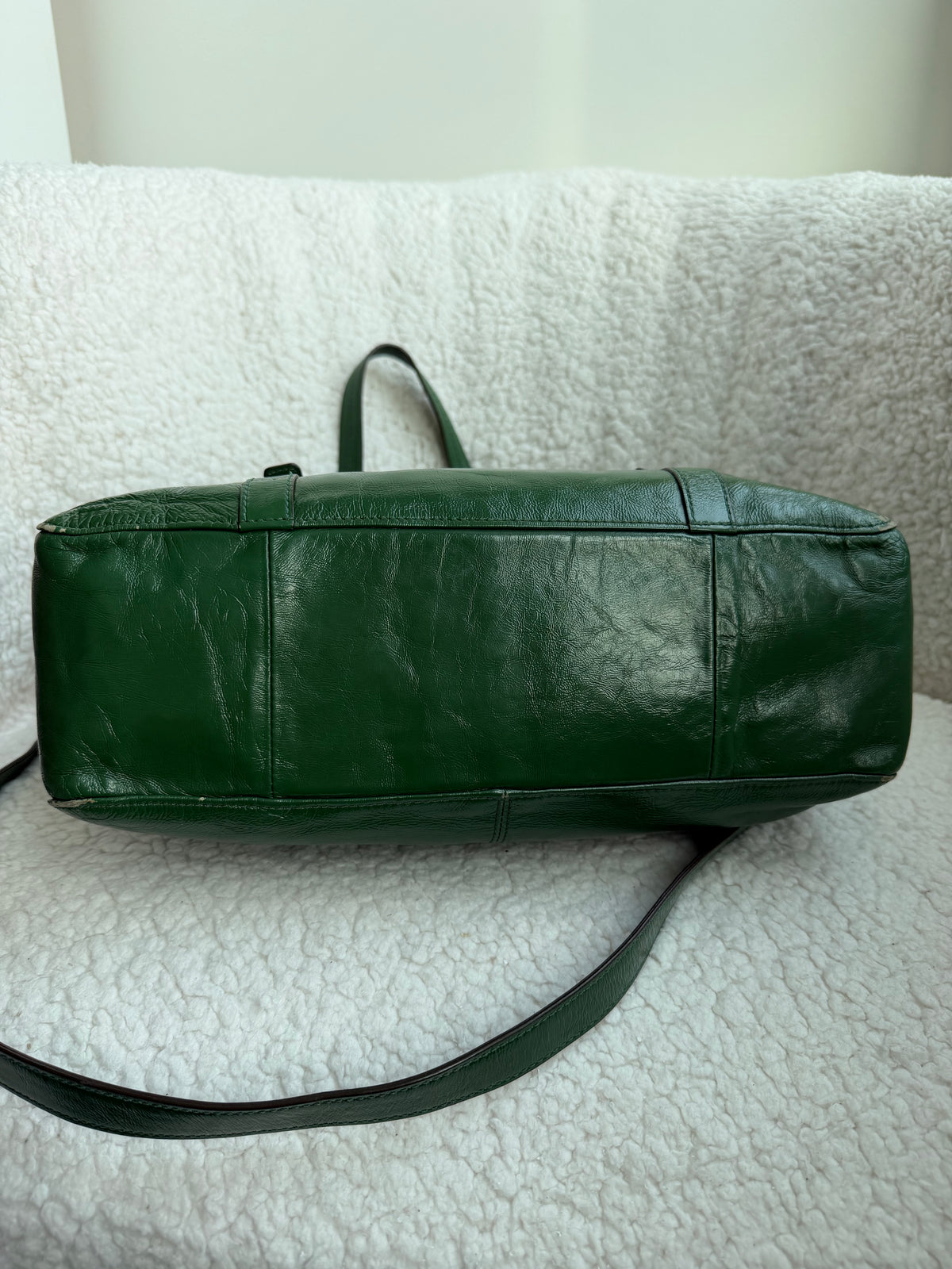 Coach Green Patent Leather Tote