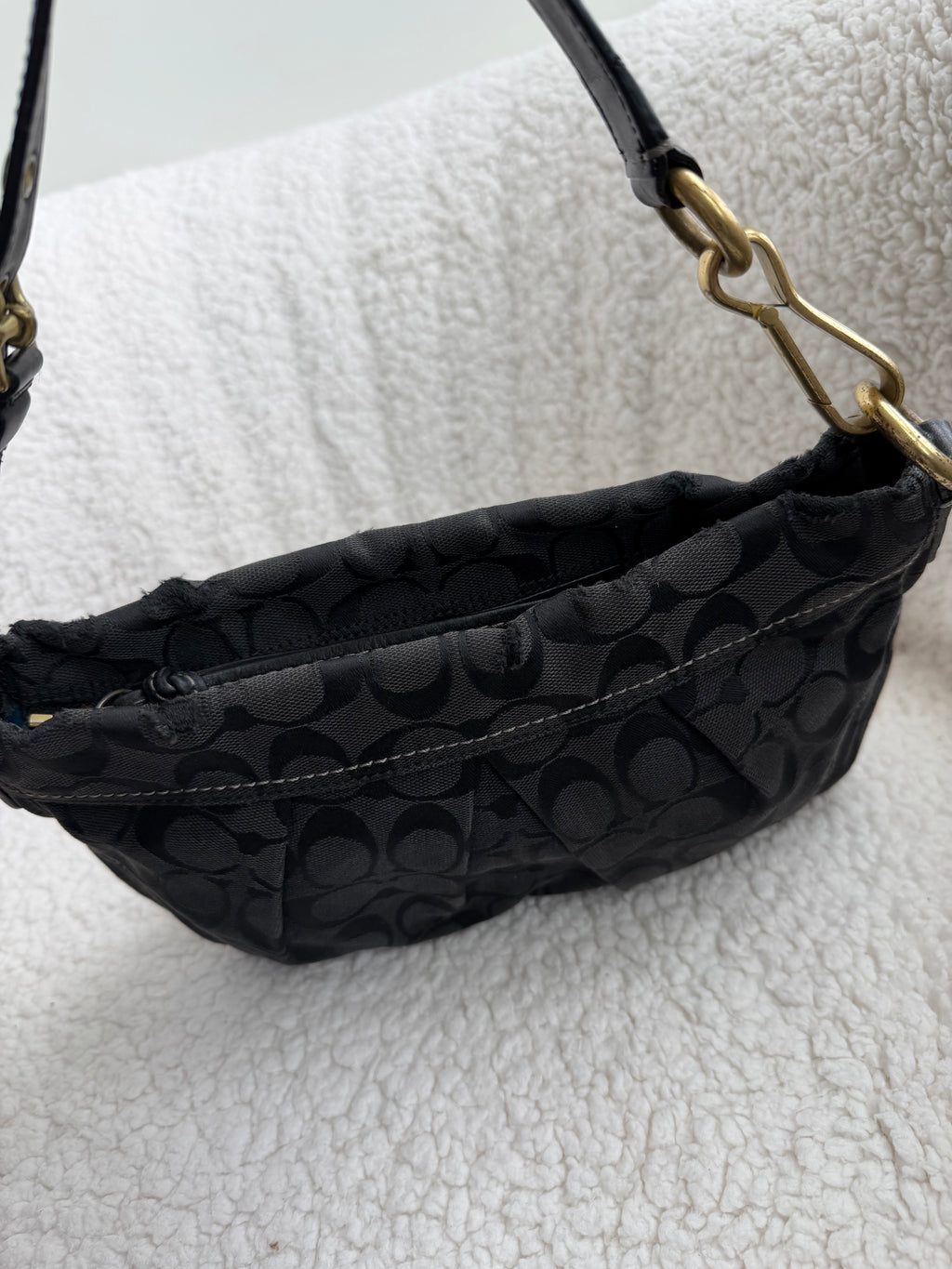 Coach Black Canvas Shoulder Bag