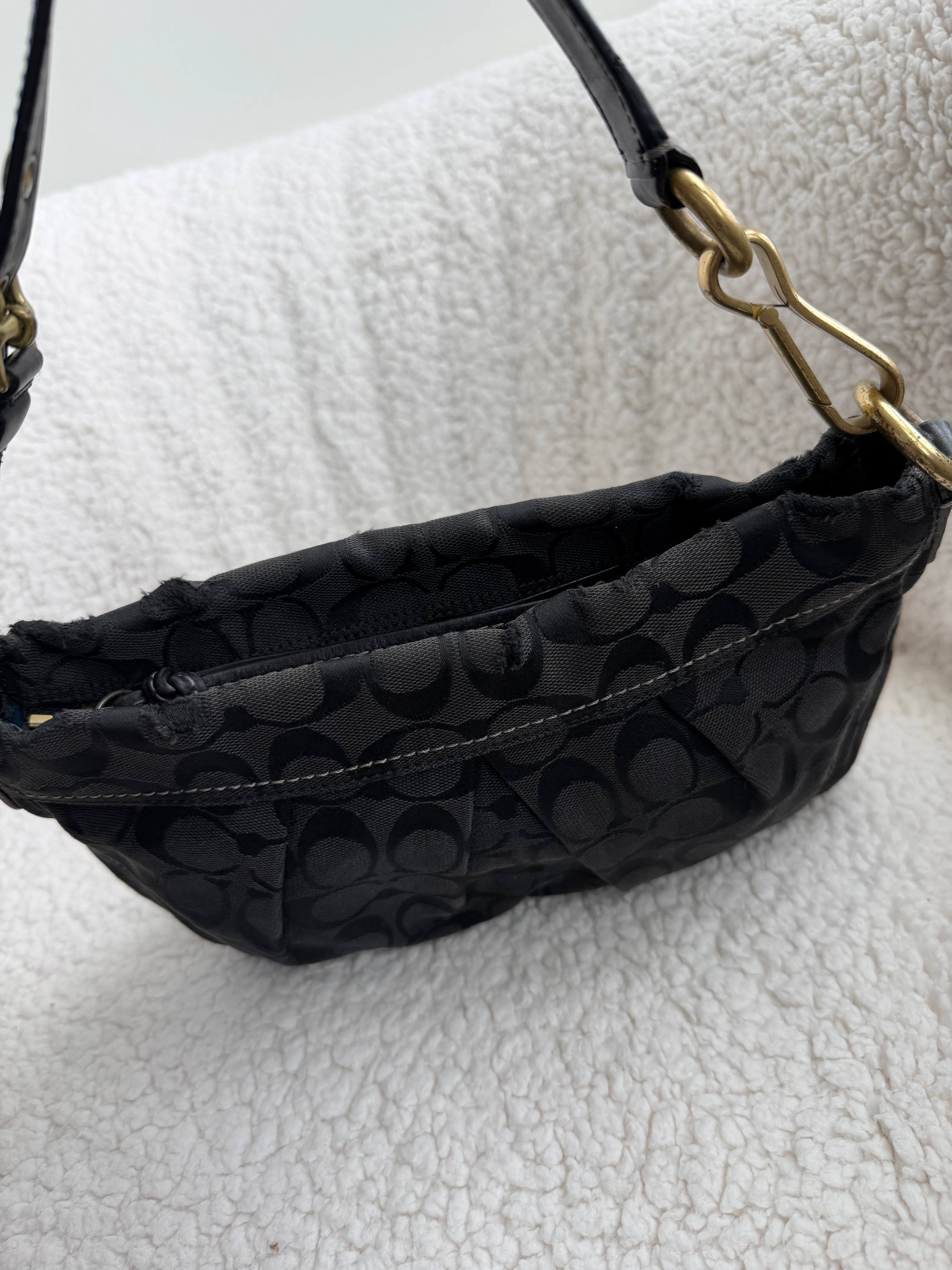Coach Black Canvas Shoulder Bag