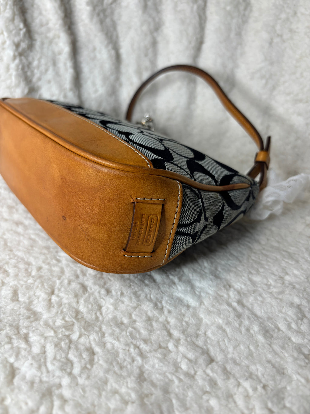 Y2K Coach Demi Bag Blue Denim Signature