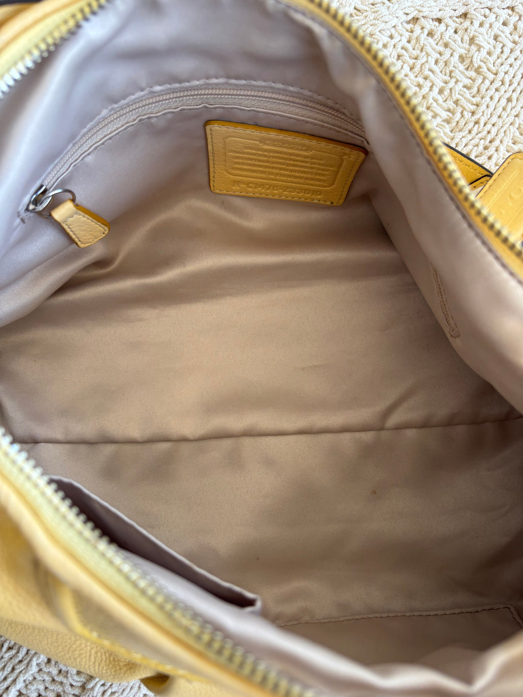 Y2K Coach Ashley Butter Yellow Shoulder Bag