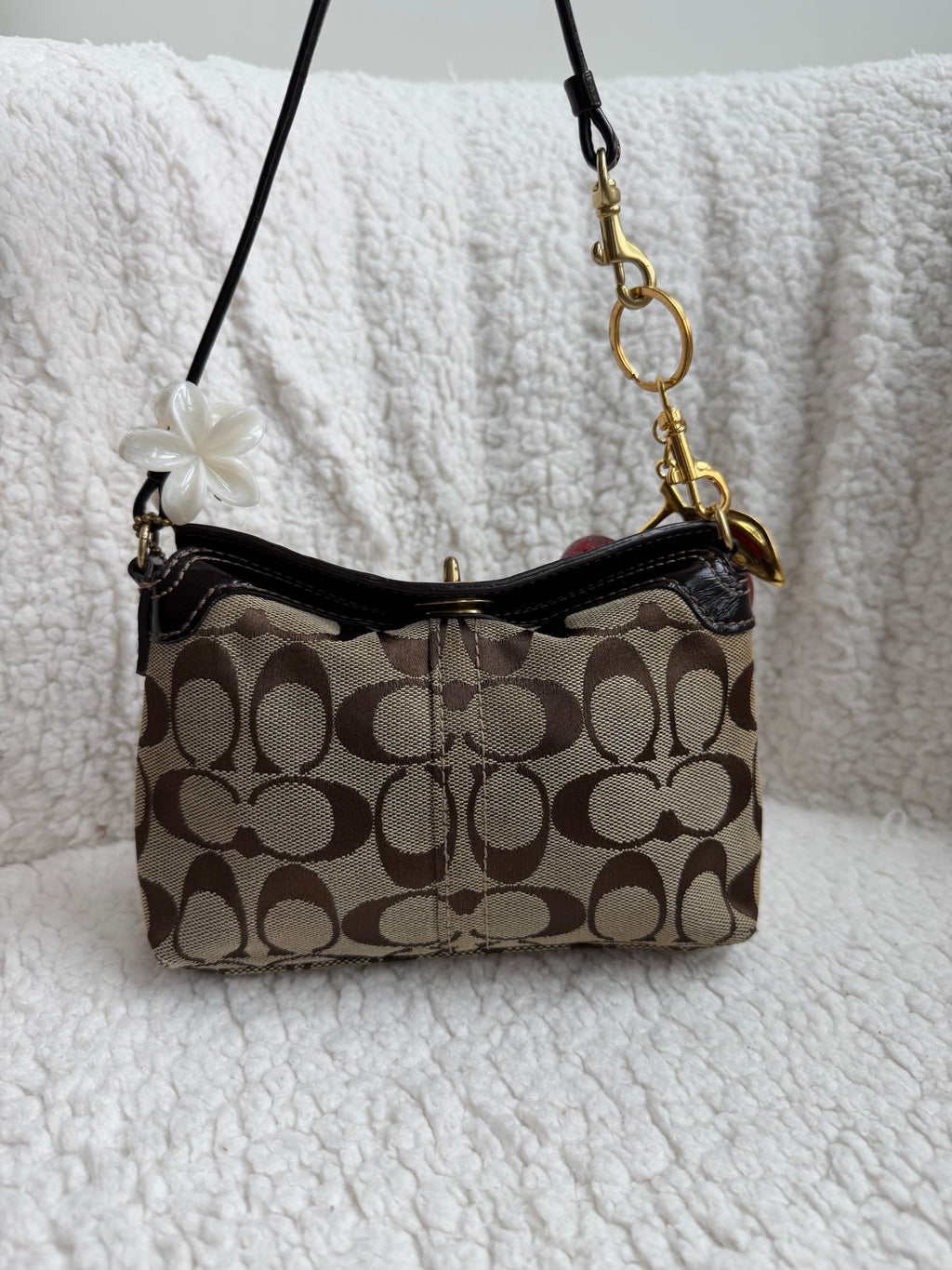 Coach Turnlock Mini Brown Bag