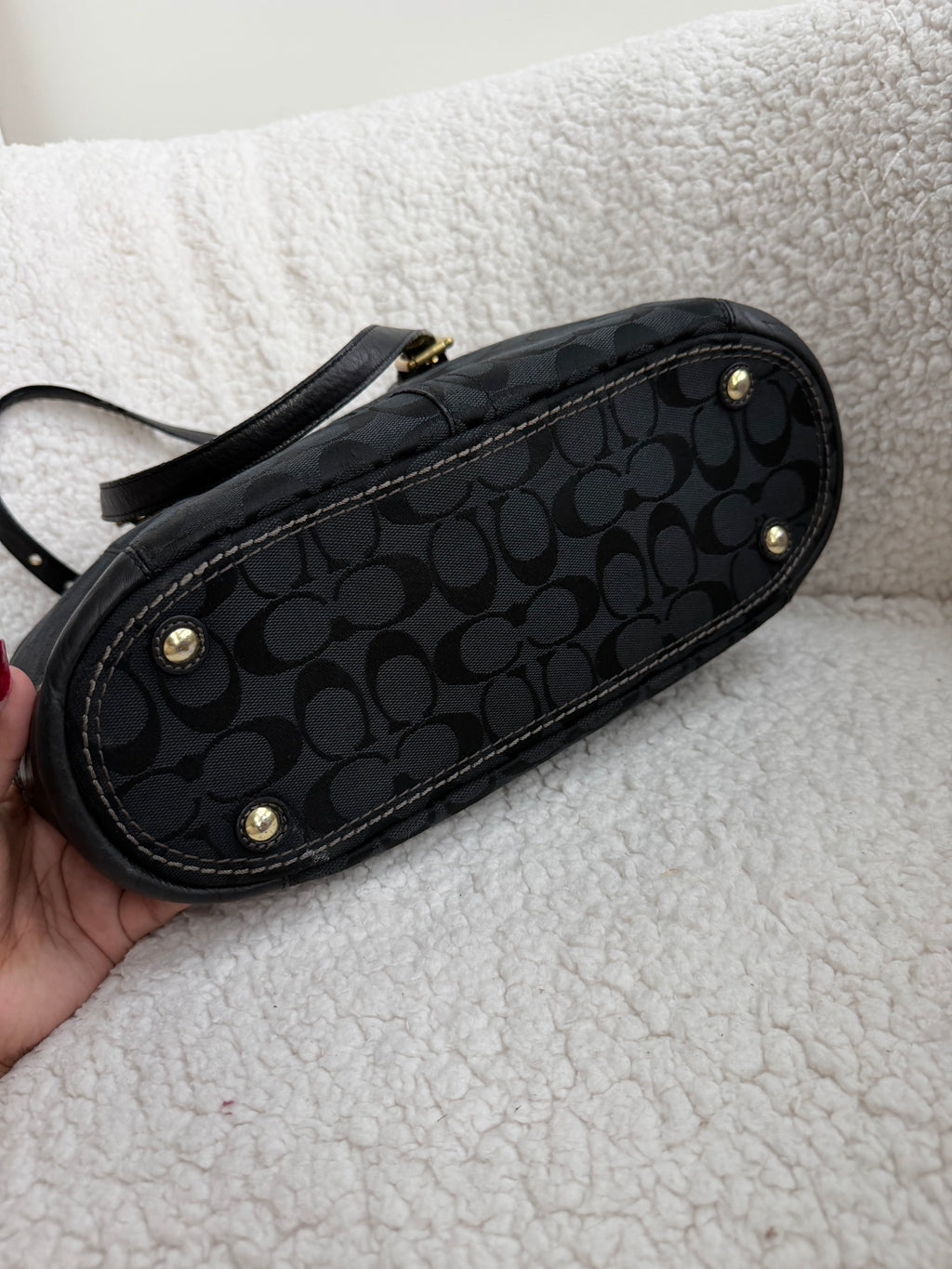 Coach Black Signature Tote