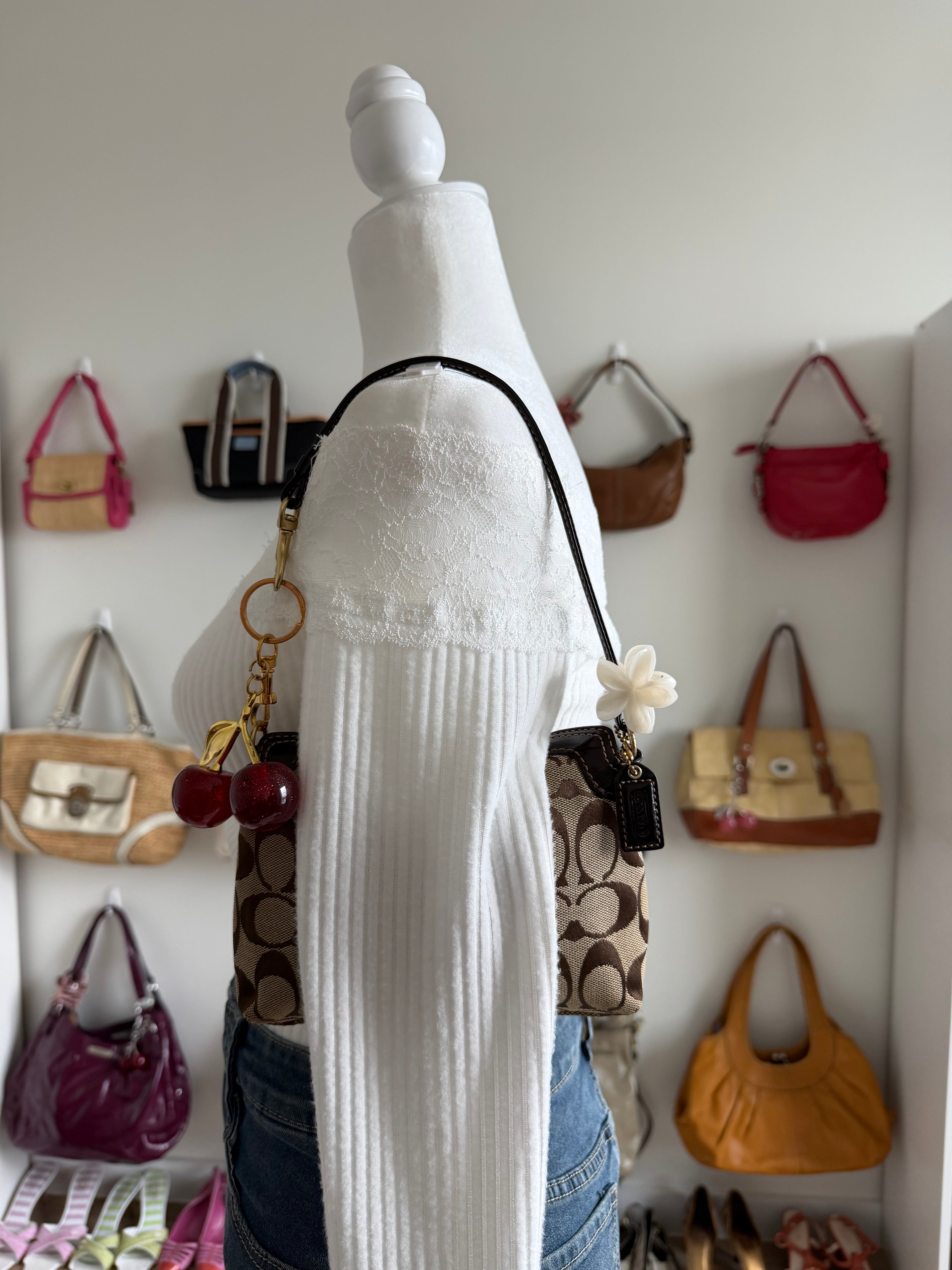 Coach Turnlock Mini Brown Bag
