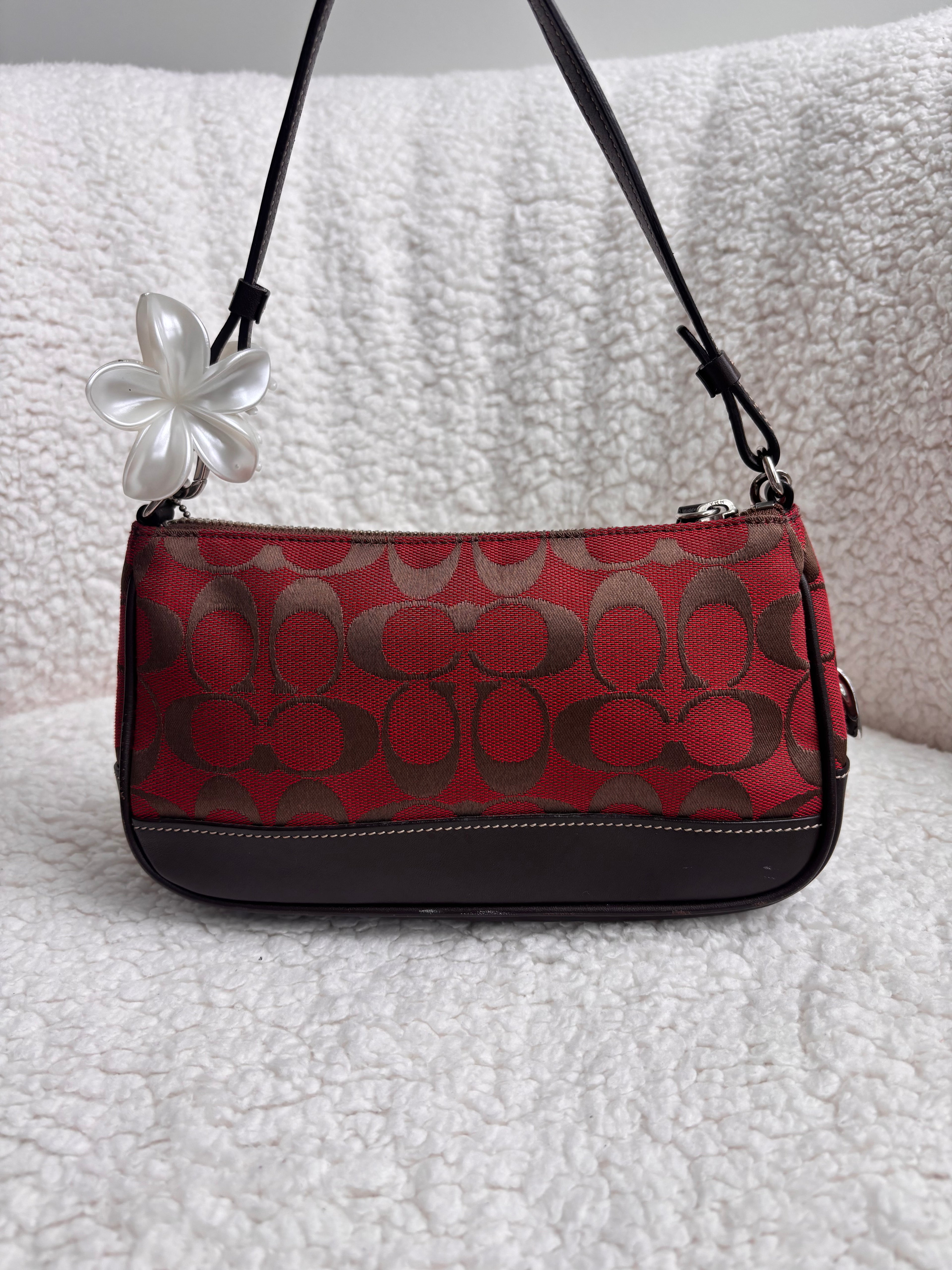 Coach Demi Bag Red Signature