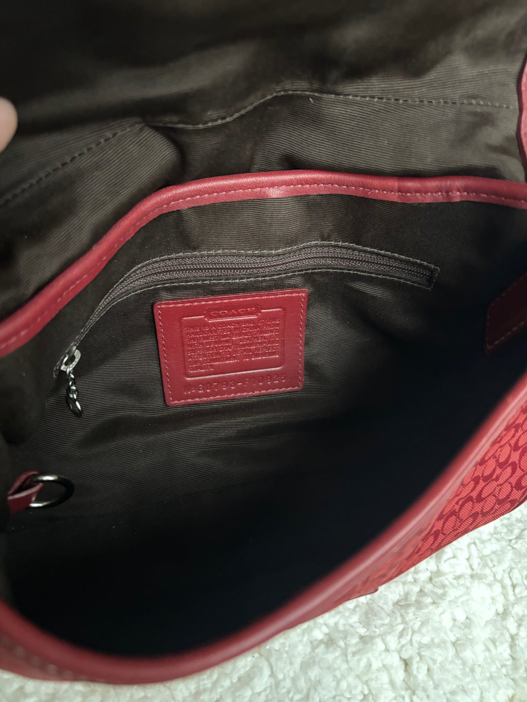 Y2K Coach Mini Soho Red Signature + Matching coin purse