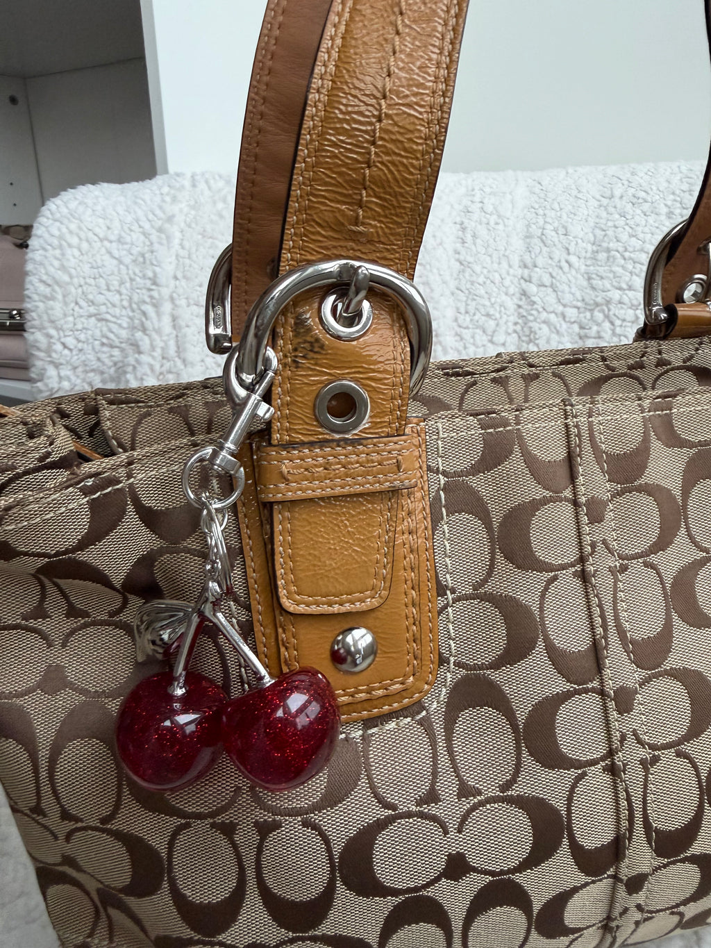 Coach Brown Signature Shoulder Bag