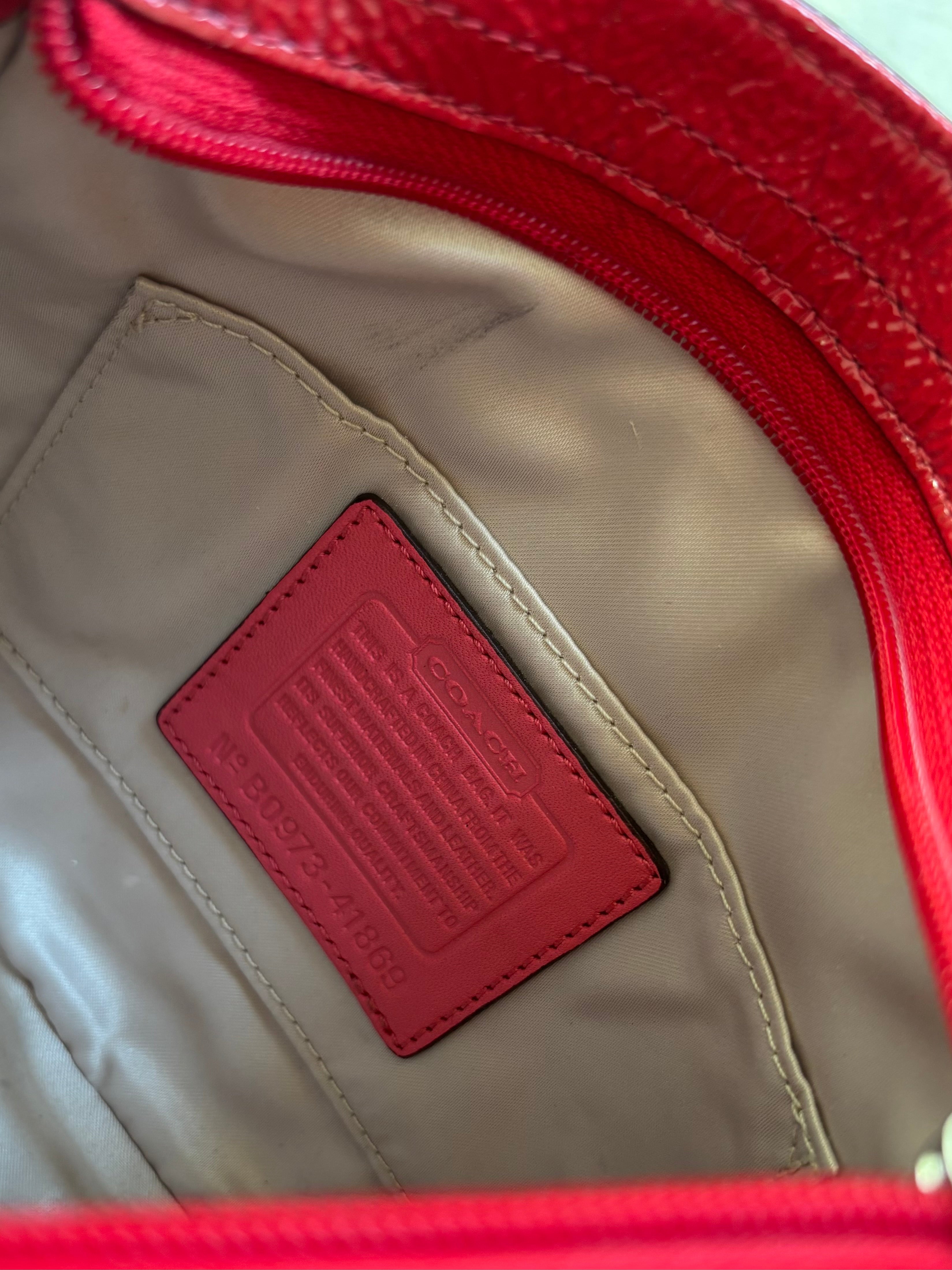Y2K Coach Mini Zoe Red Patent Leather