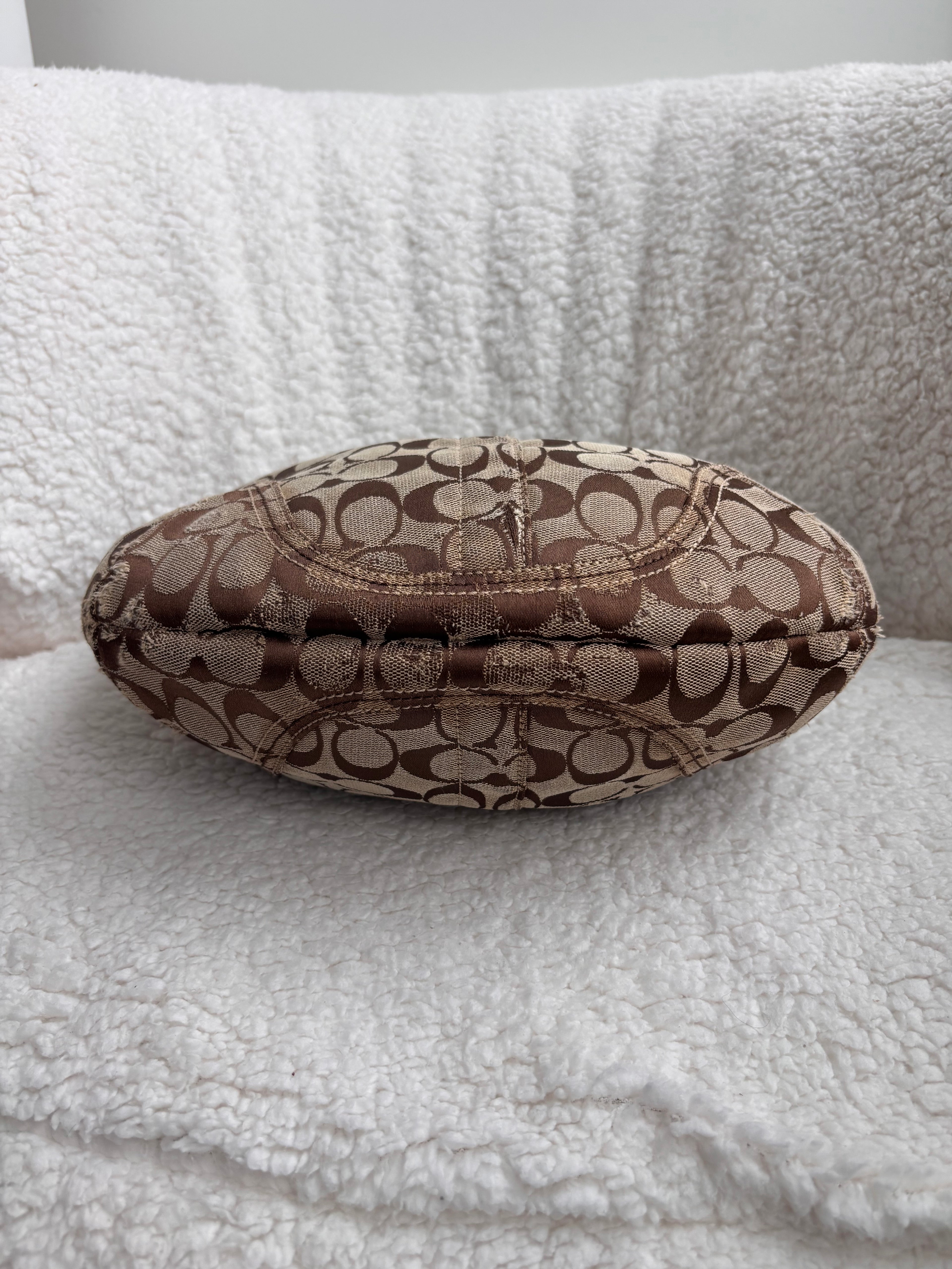 Coach Brown Signature Hobo Large