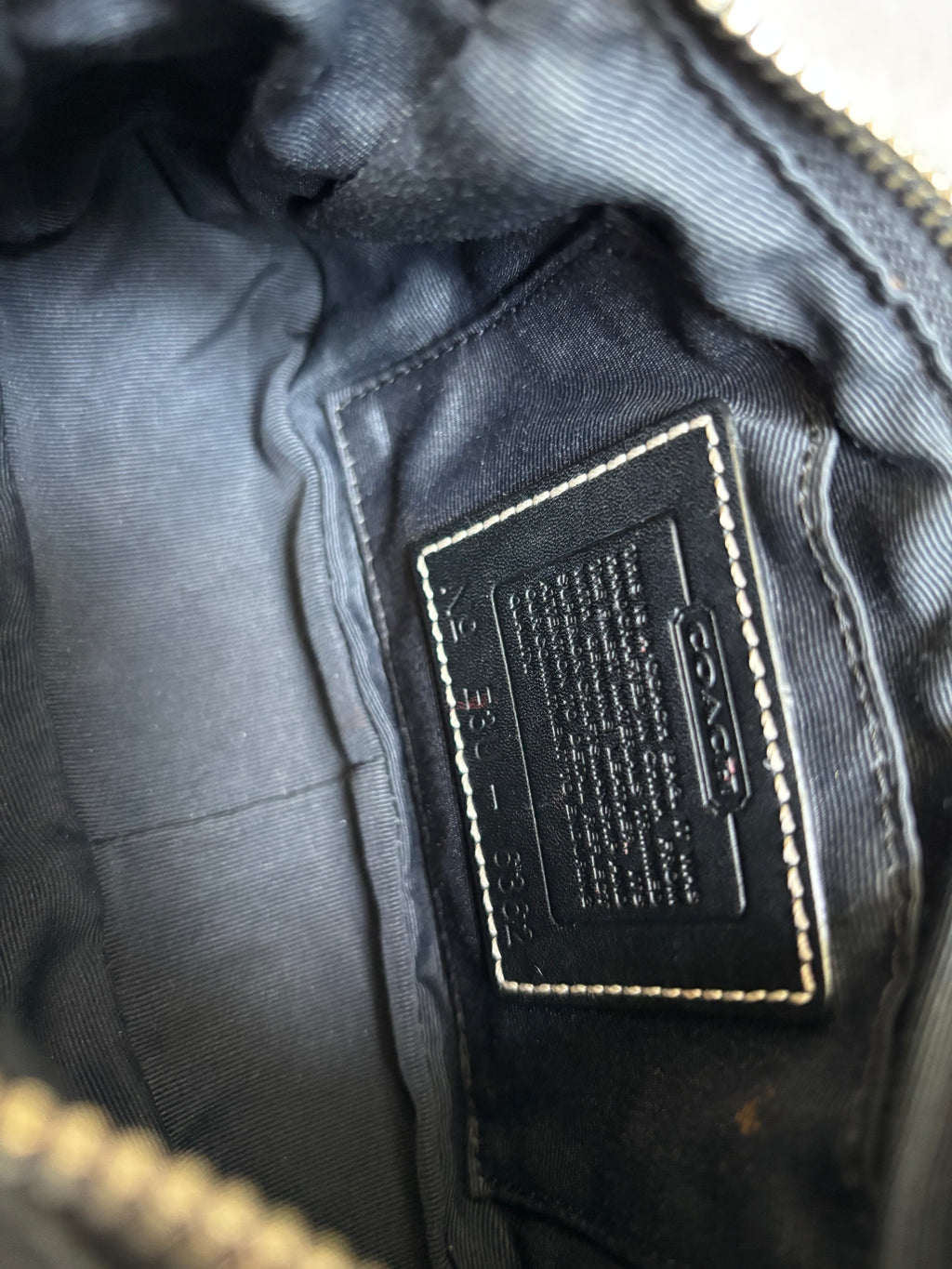 Coach Black Siganture Demi Buckle Bag