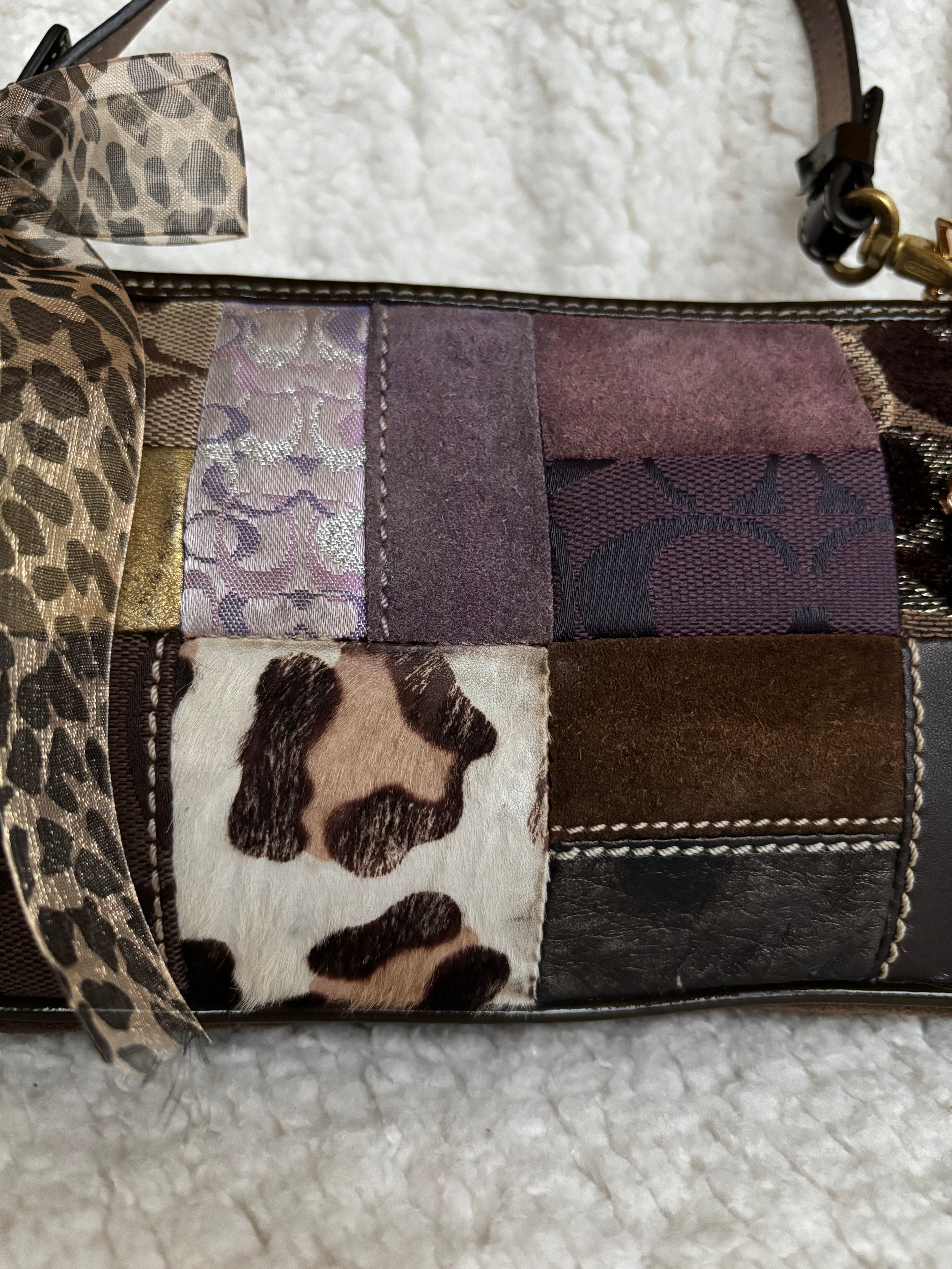 Coach Demi Bag Leopard Patchwork