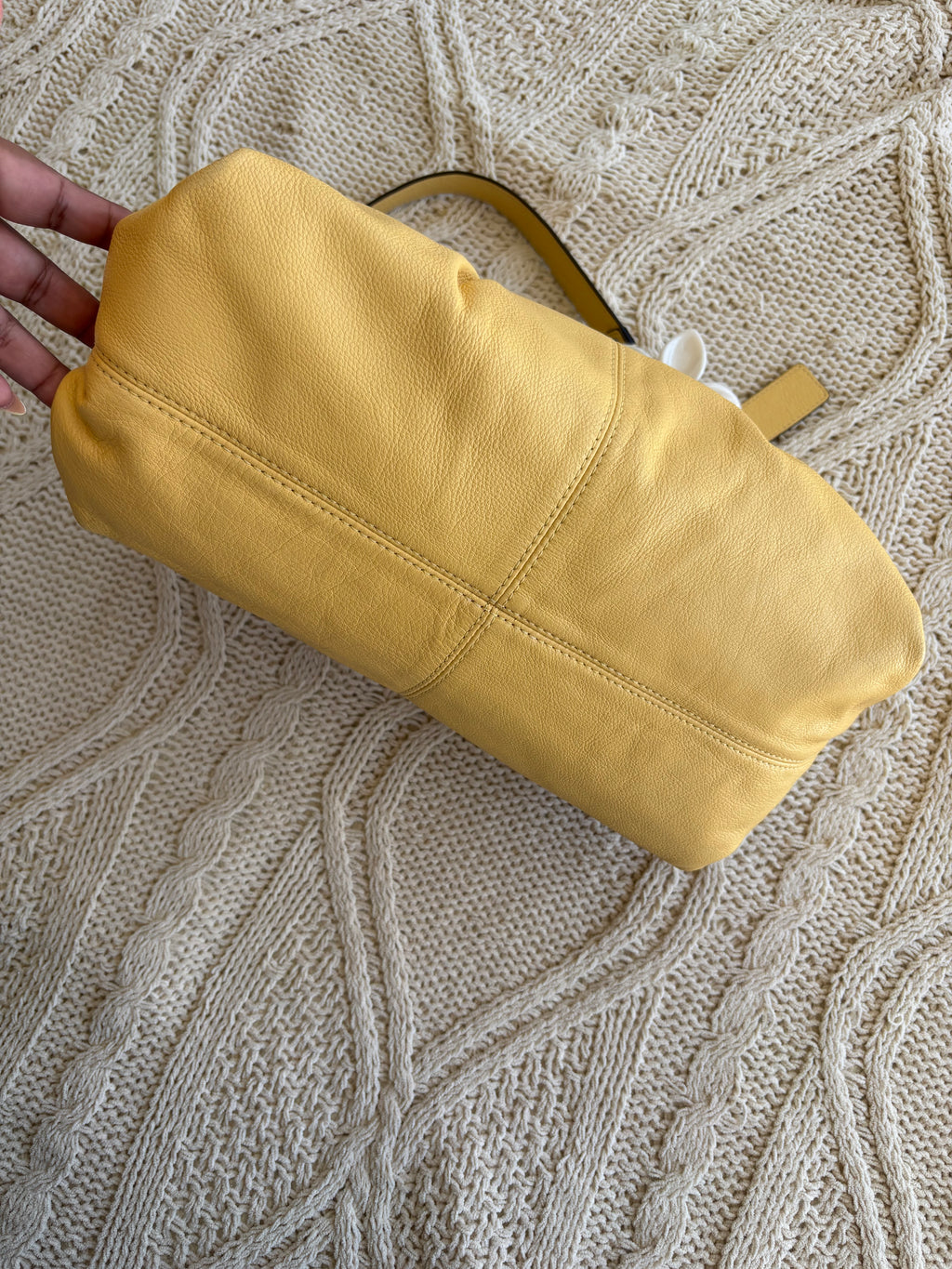 Y2K Coach Ashley Butter Yellow Shoulder Bag