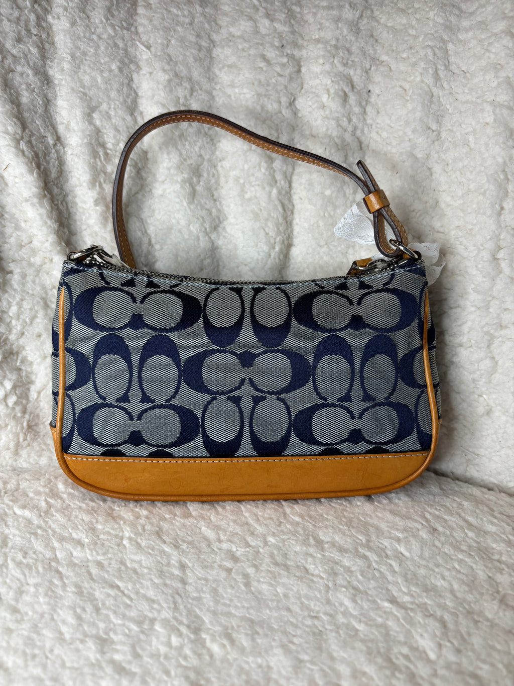 Y2K Coach Demi Bag Blue Denim Signature