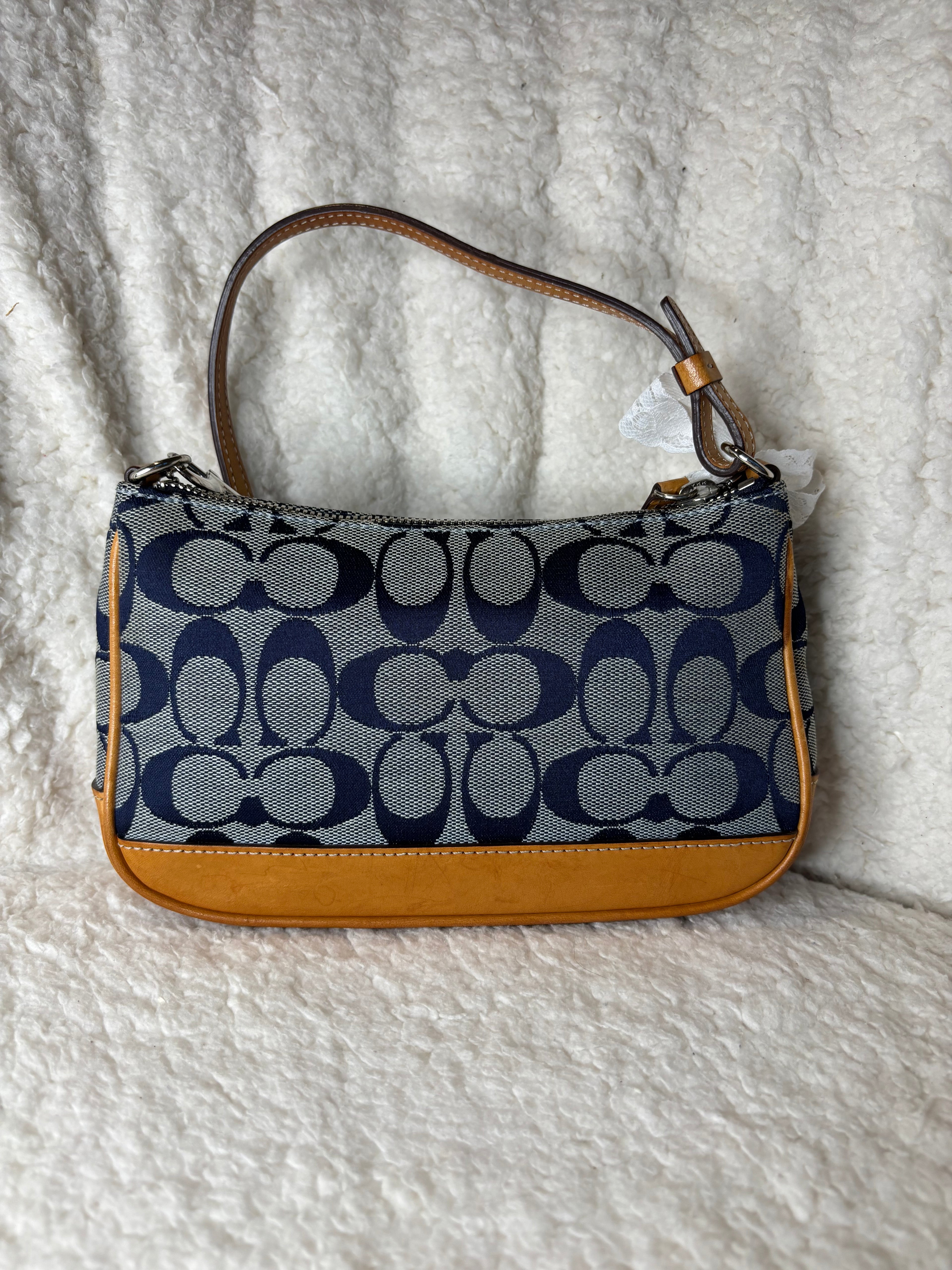 Coach Demi Bag Blue Denim Signature