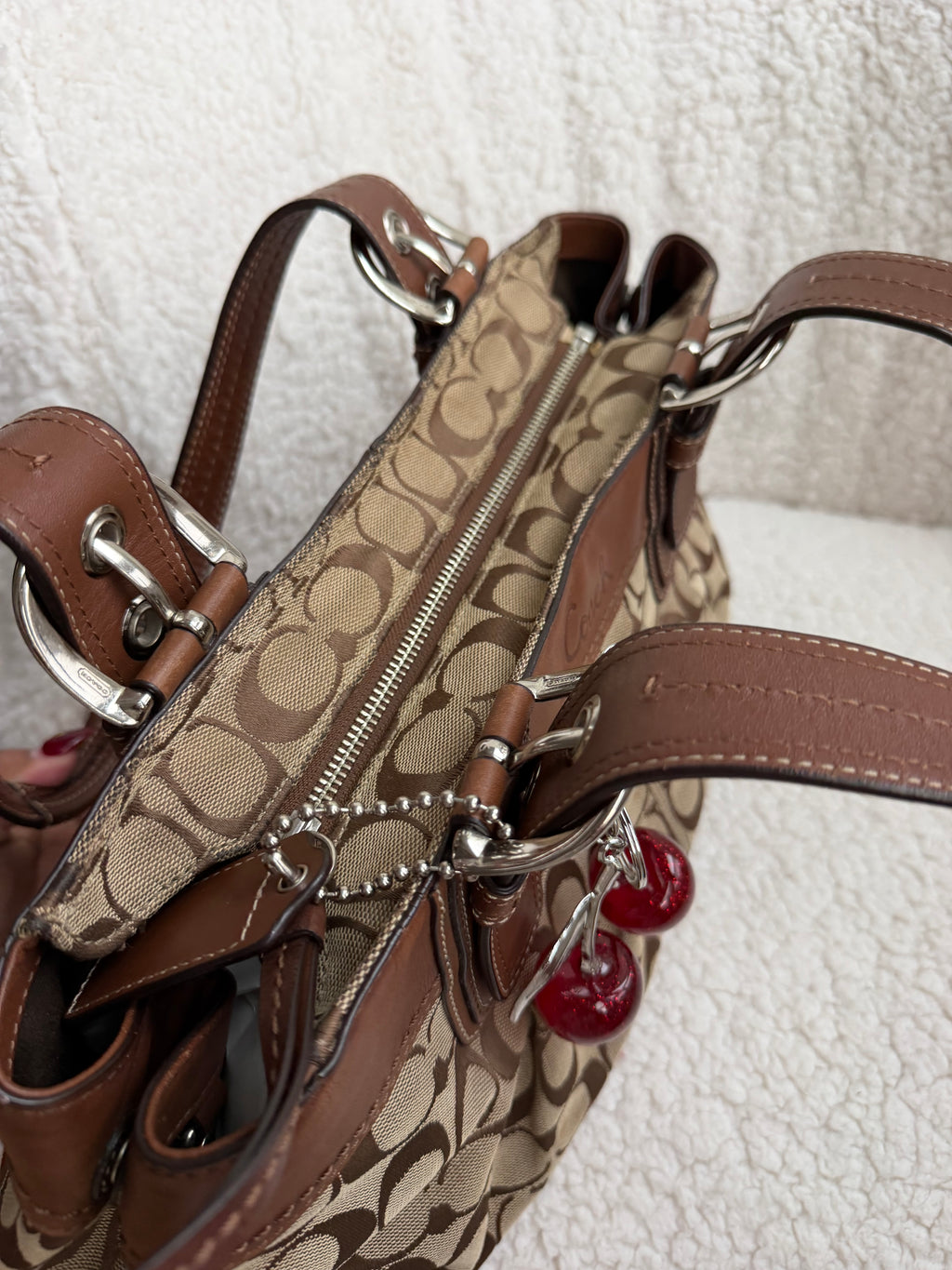 Coach Brown Signature Shoulder Bag