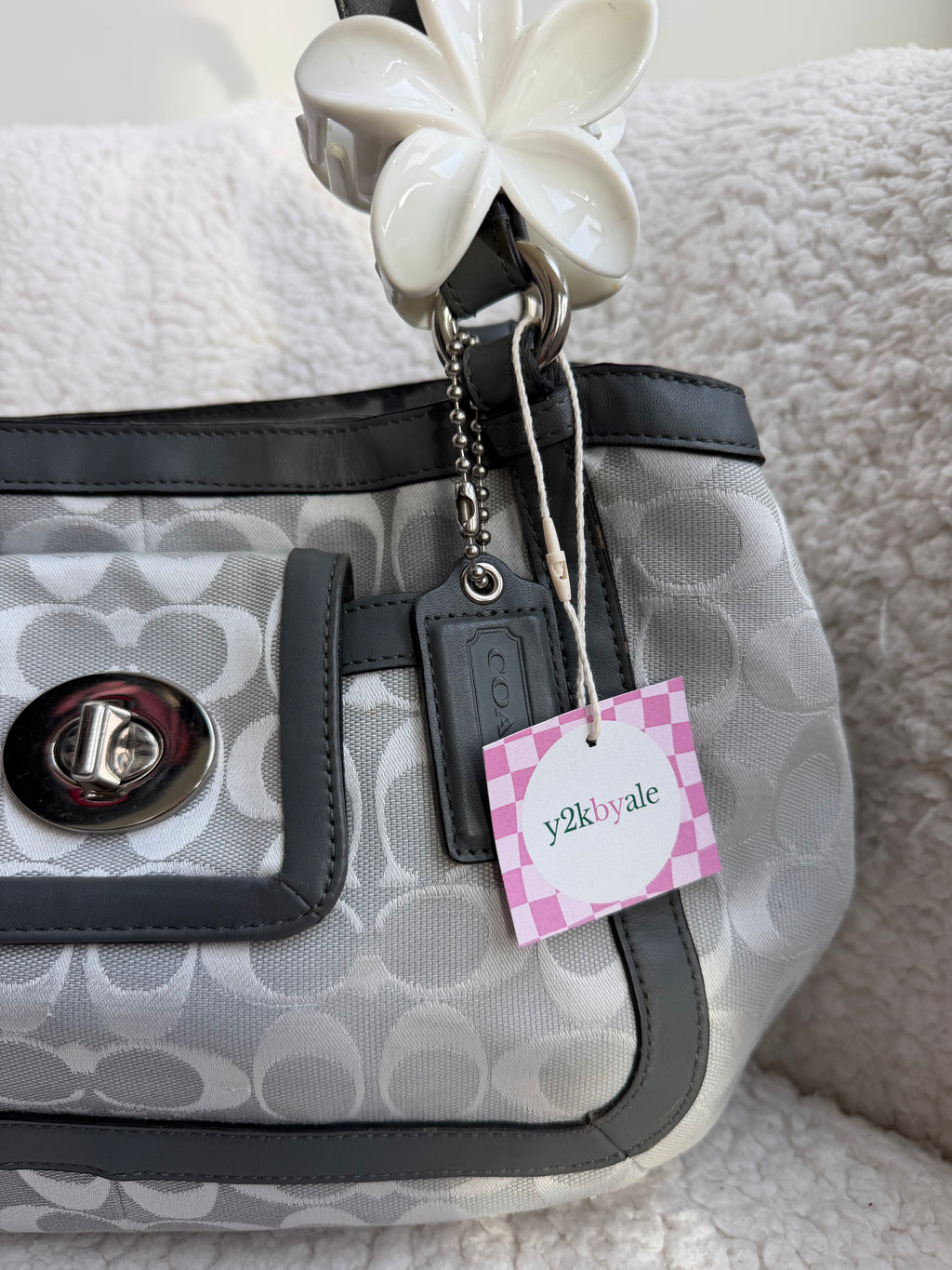 Coach Cricket Gray Shoulder Bag