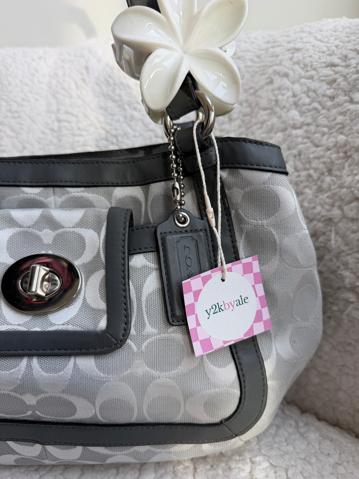 Coach Cricket Gray Shoulder Bag