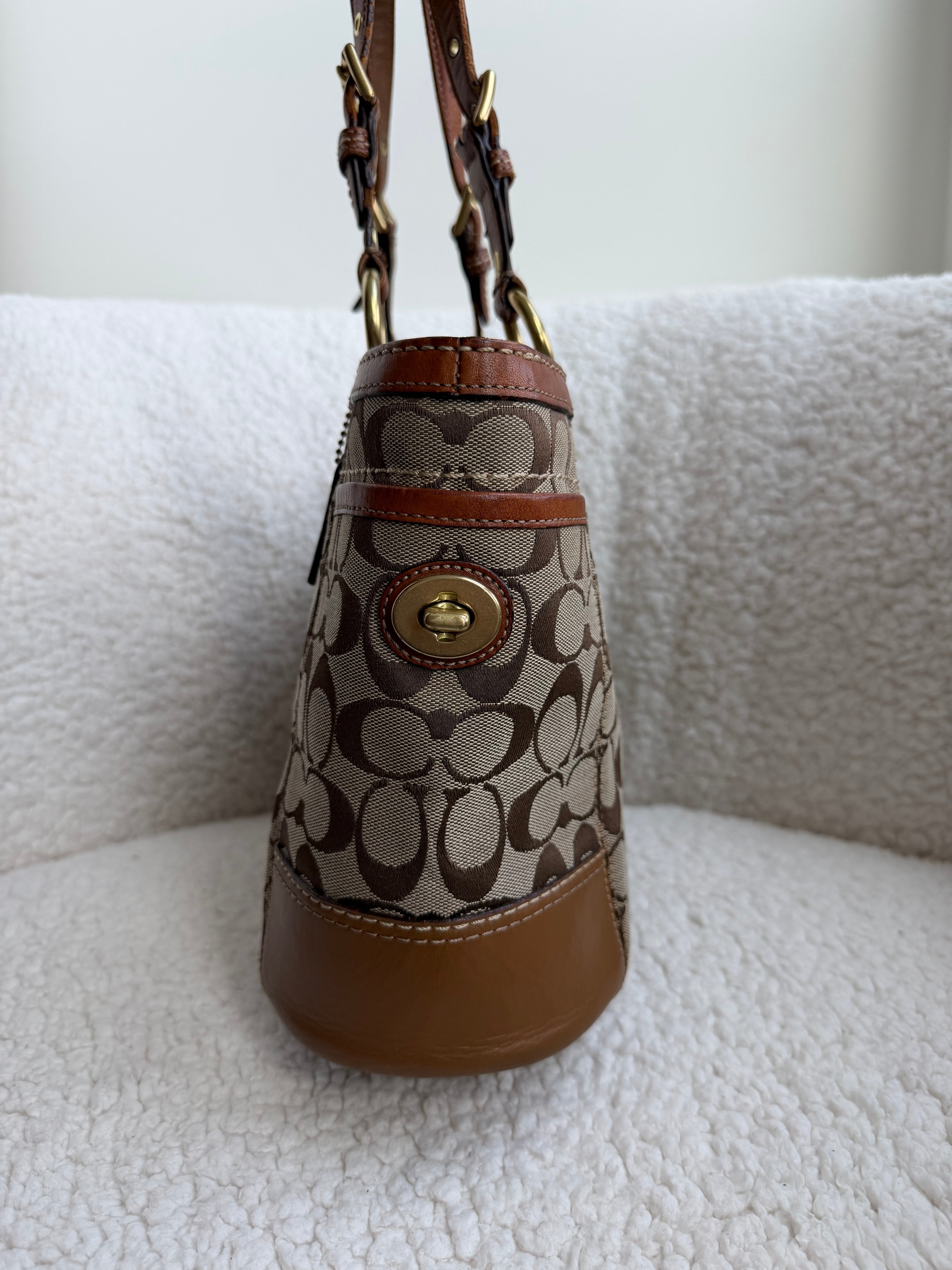 Coach Brown Signature Tote
