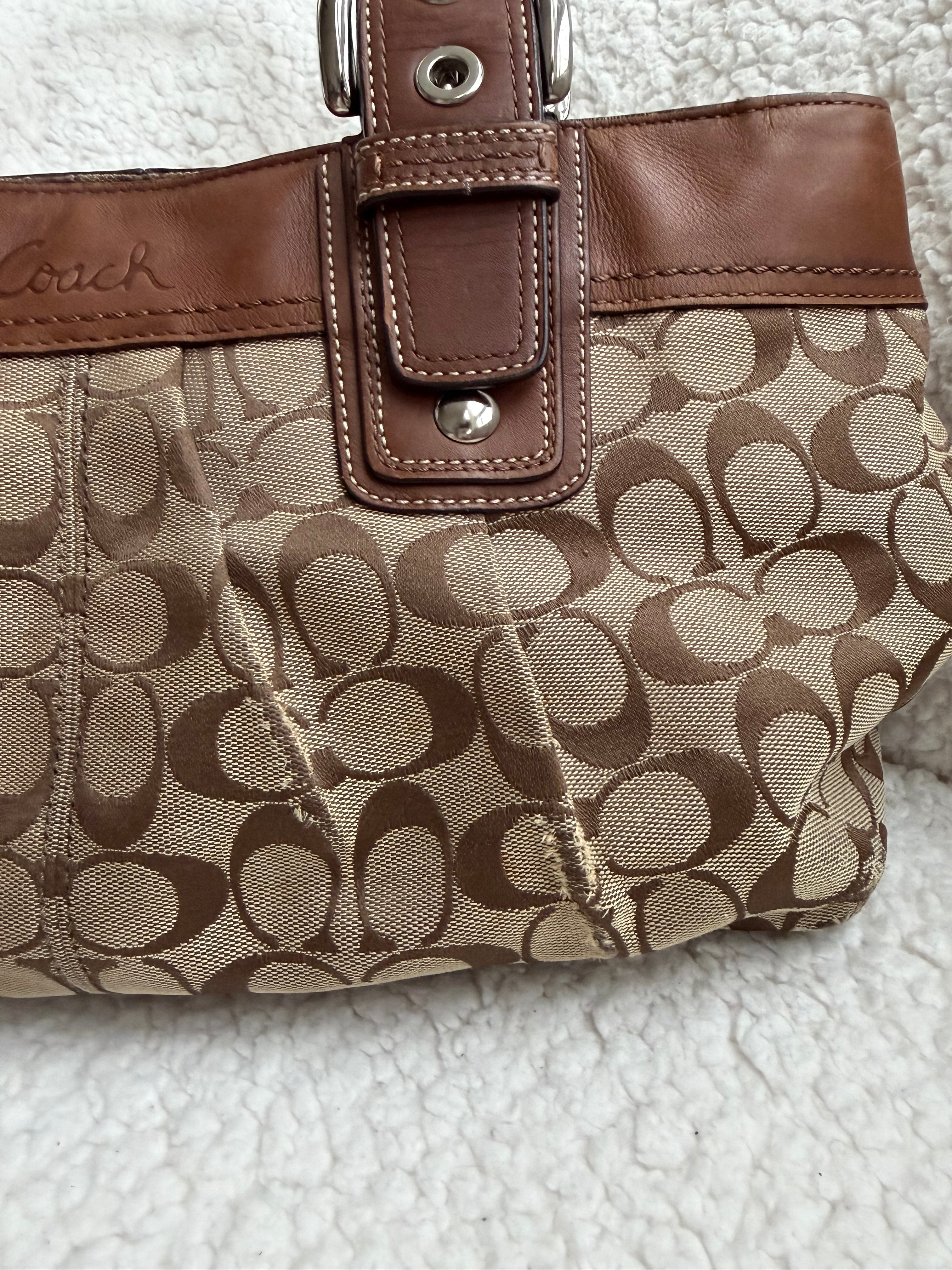 Coach Brown Signature Shoulder Bag