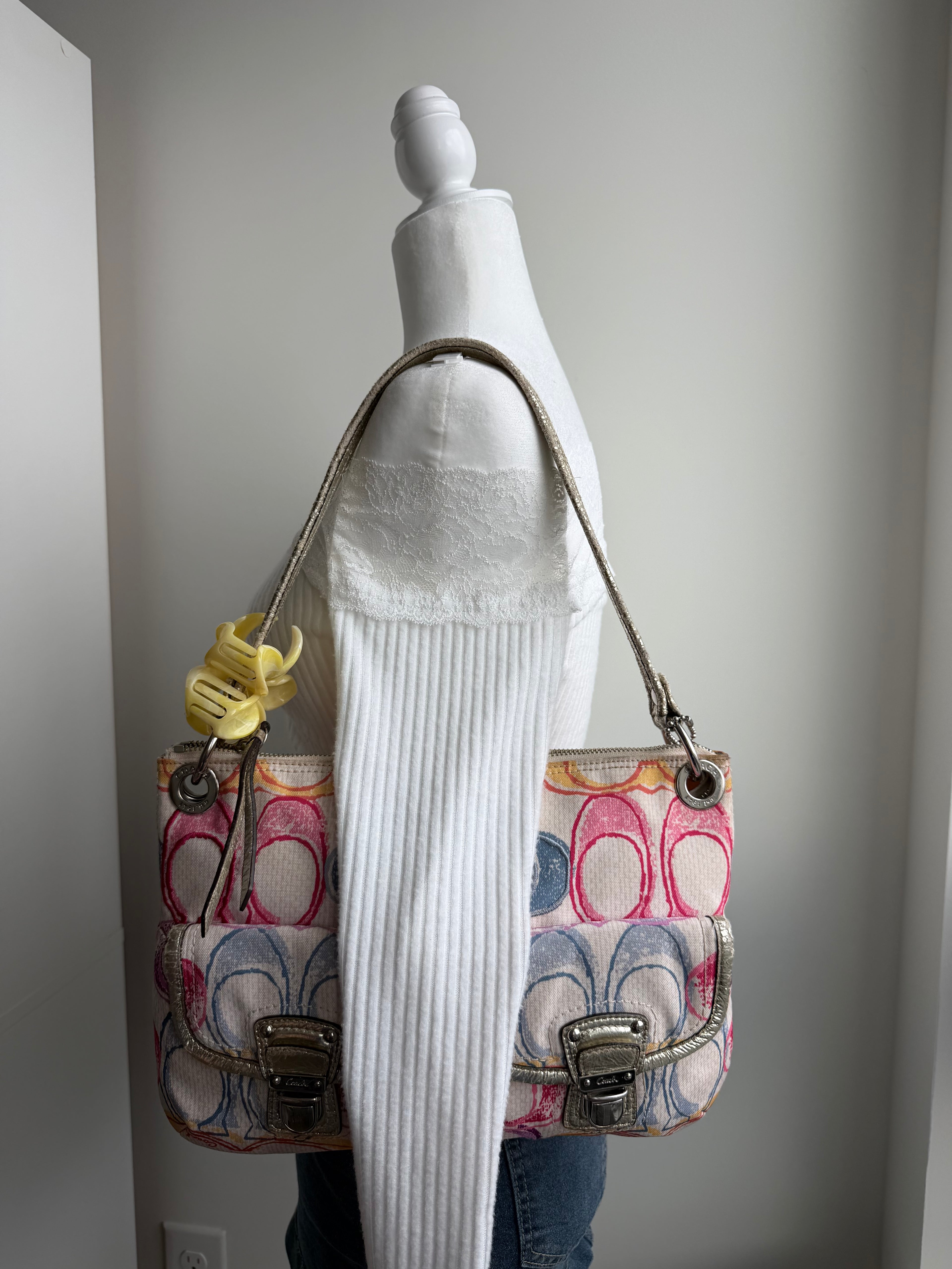 Coach Two Pocket Multicolor Bag