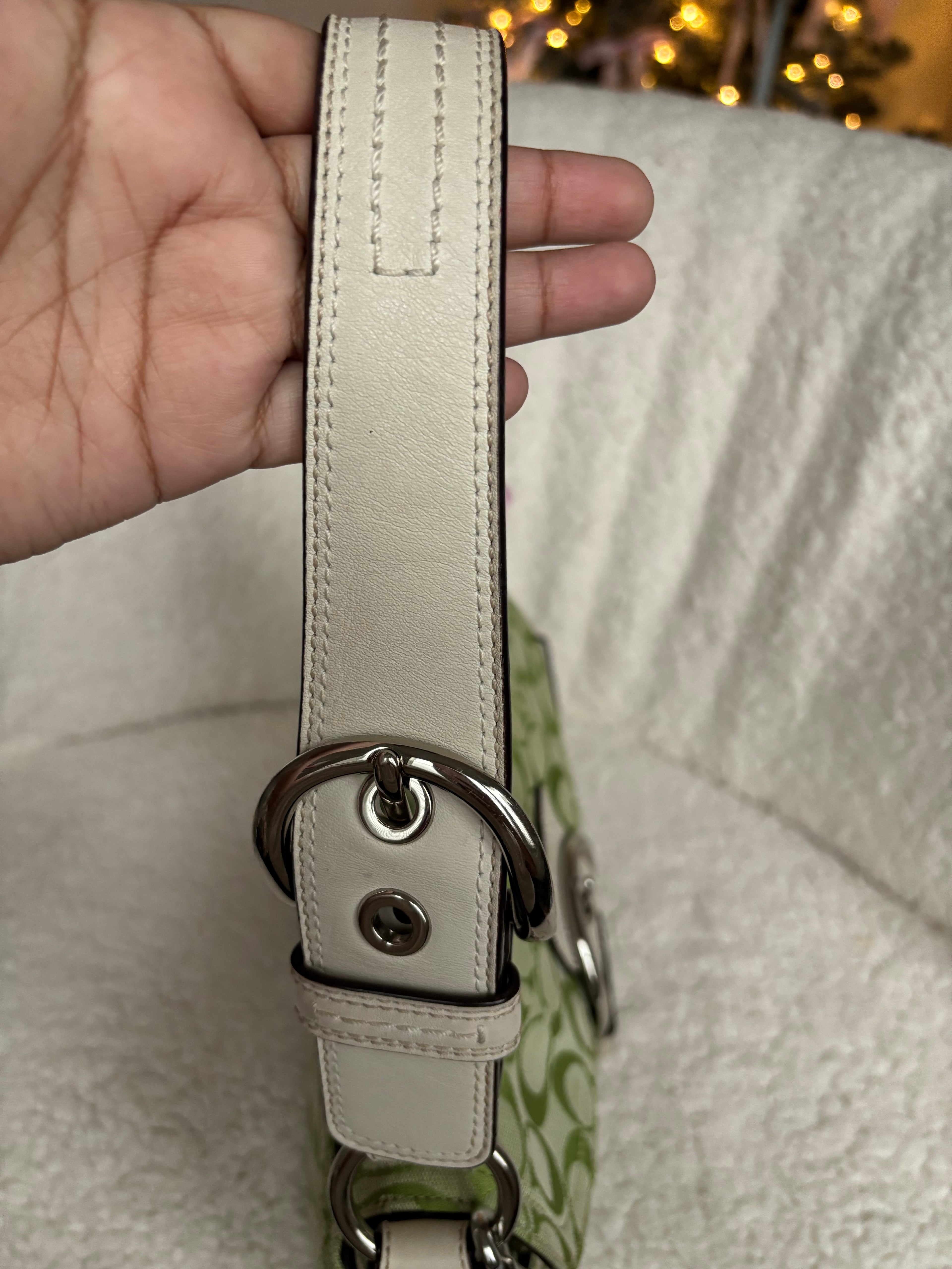 Y2K Coach Soho Green Signature