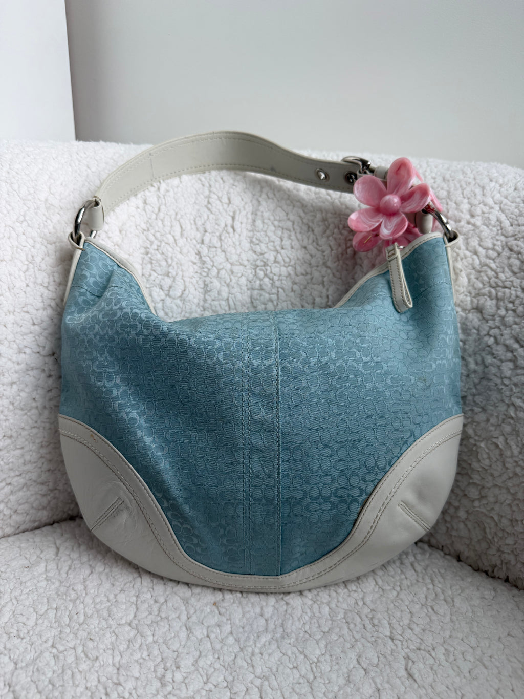 Coach Blue Large Signature Hobo