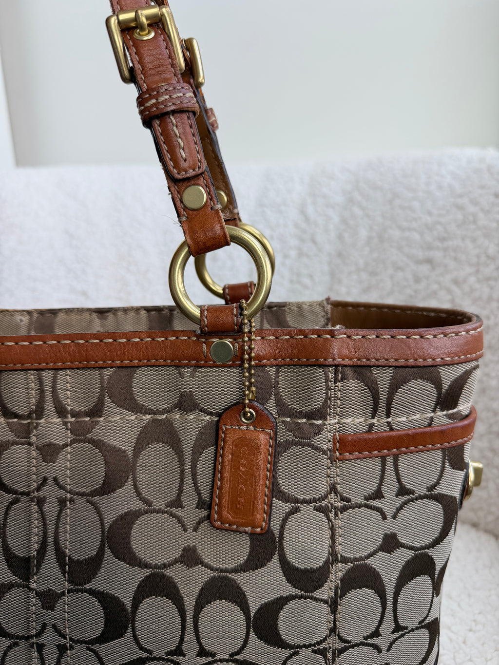 Coach Brown Signature Tote