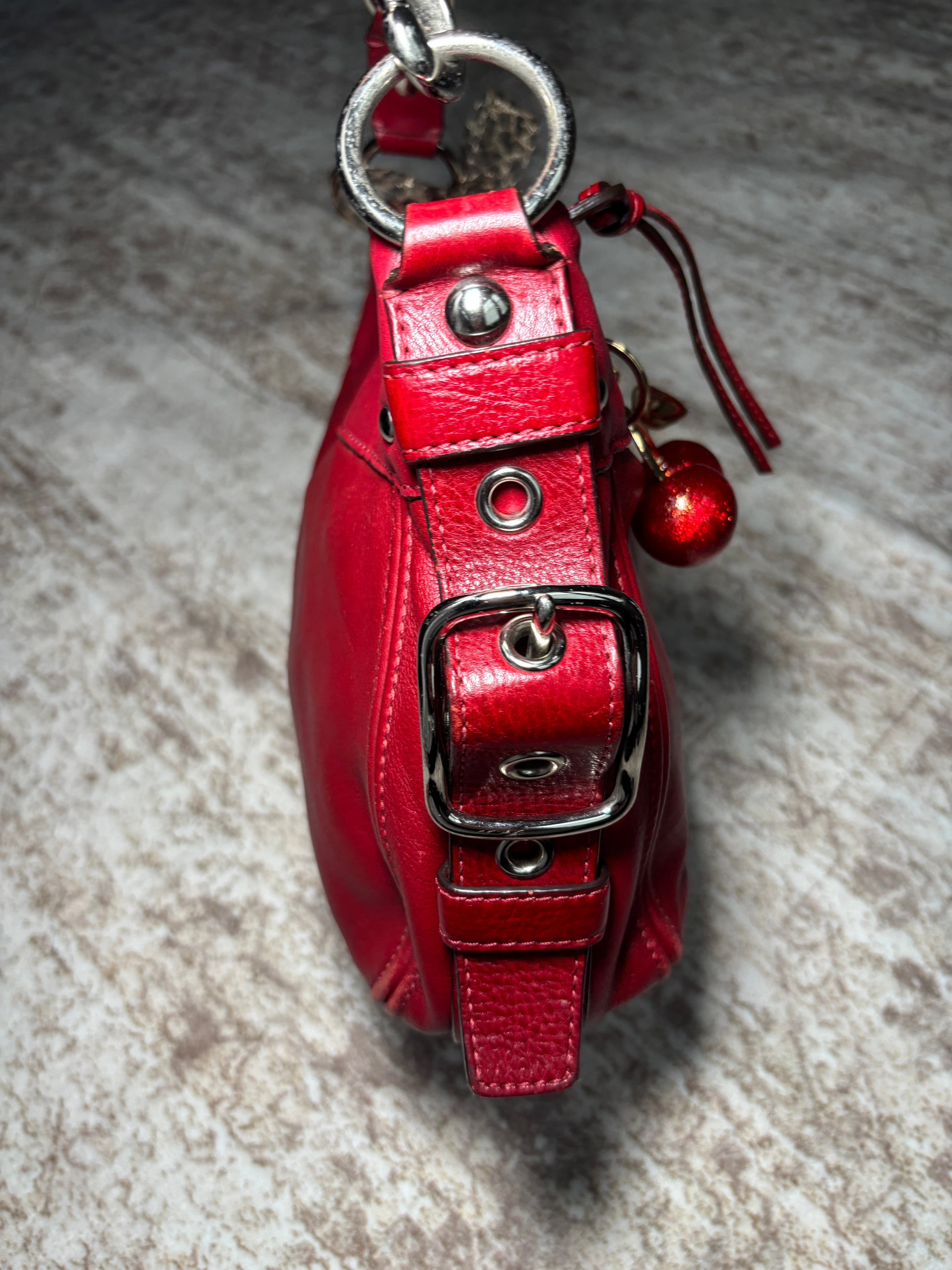 Coach Red Leather Zoe
